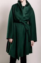 Load image into Gallery viewer, Demi-Couture Cashmere Shawl Collar Overcoat - Emerald