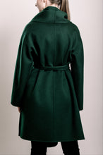 Load image into Gallery viewer, Demi-Couture Cashmere Shawl Collar Overcoat - Emerald