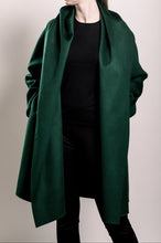 Load image into Gallery viewer, Demi-Couture Cashmere Shawl Collar Overcoat - Emerald