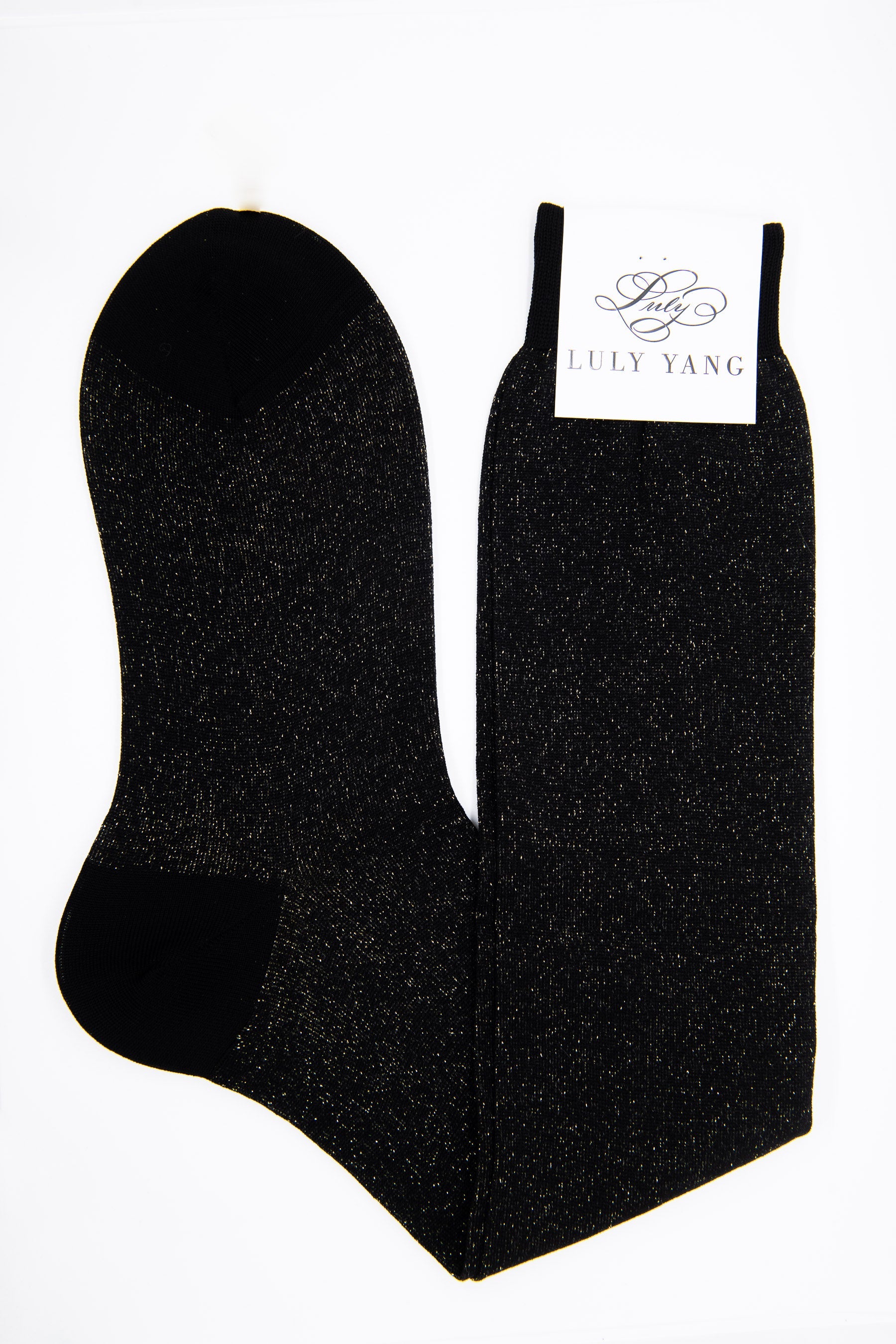 Womens Long Dress Socks - Black Luly Yang Couture Womens Long Dress Socks - Black Luly Yang Couture