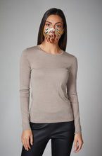 Load image into Gallery viewer, Mink Brown Cashmere Crewneck Sweater