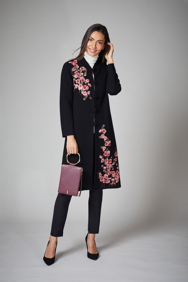 Embroidered 2025 duster coat