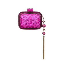 Load image into Gallery viewer, Fuchsia Hand Carved Resin Clutch