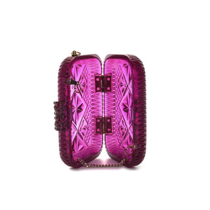 Fuchsia Hand Carved Resin Clutch