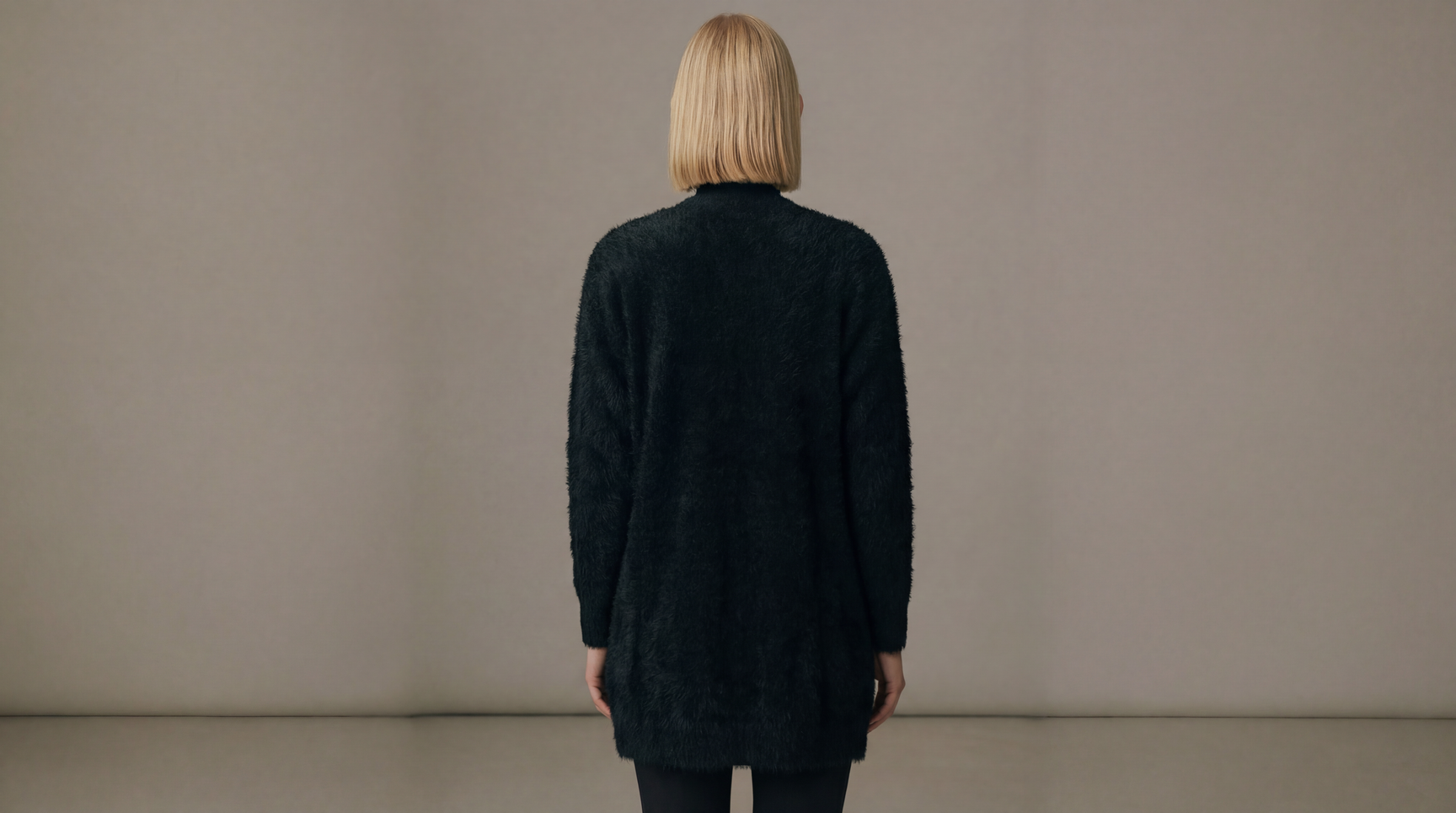 Cashmere French Cardigan - Black