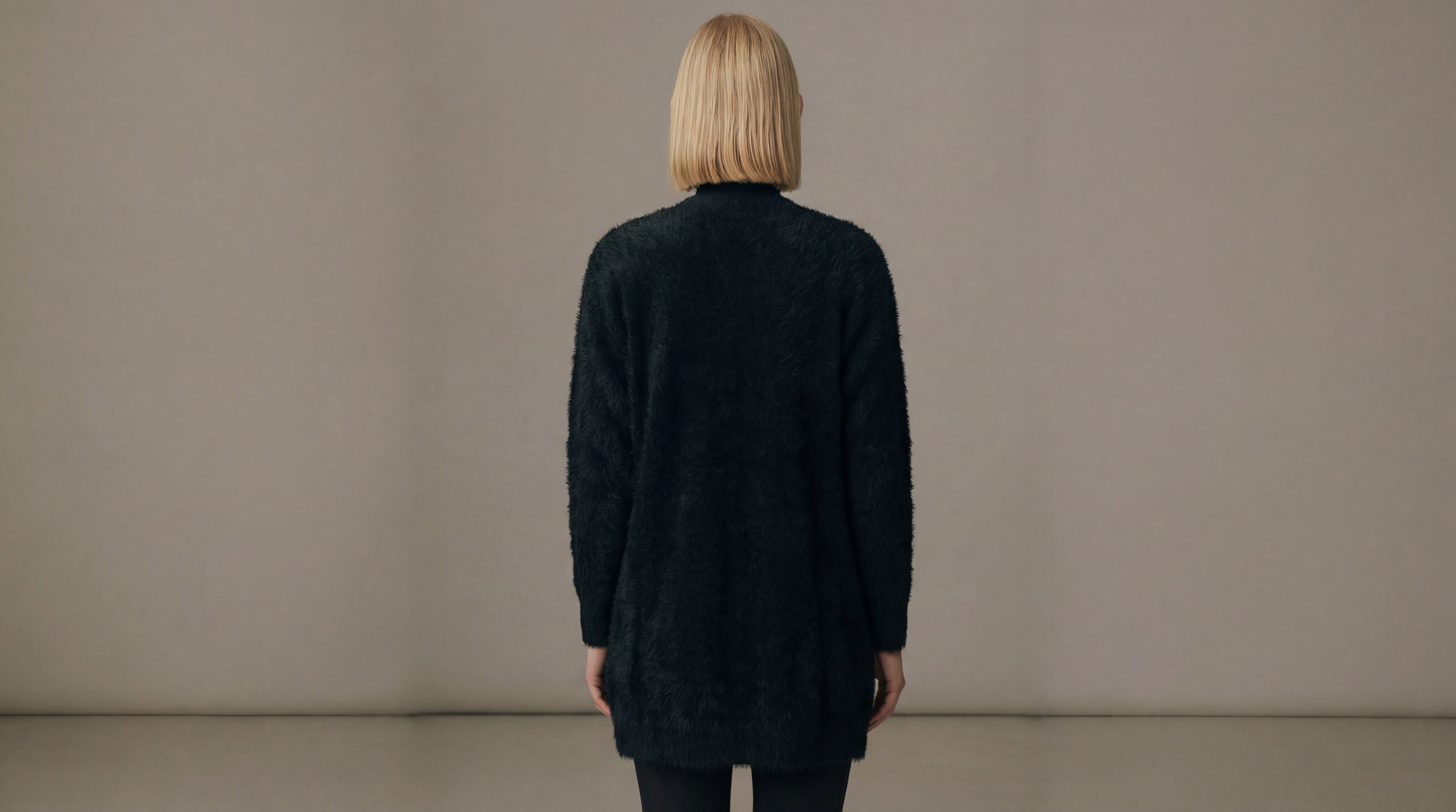 Cashmere French Cardigan - Black