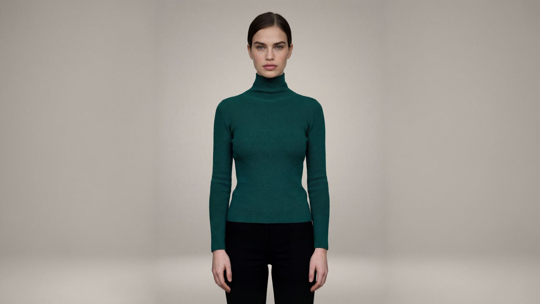 Cashmere Turtle Neck Sweater - Jade