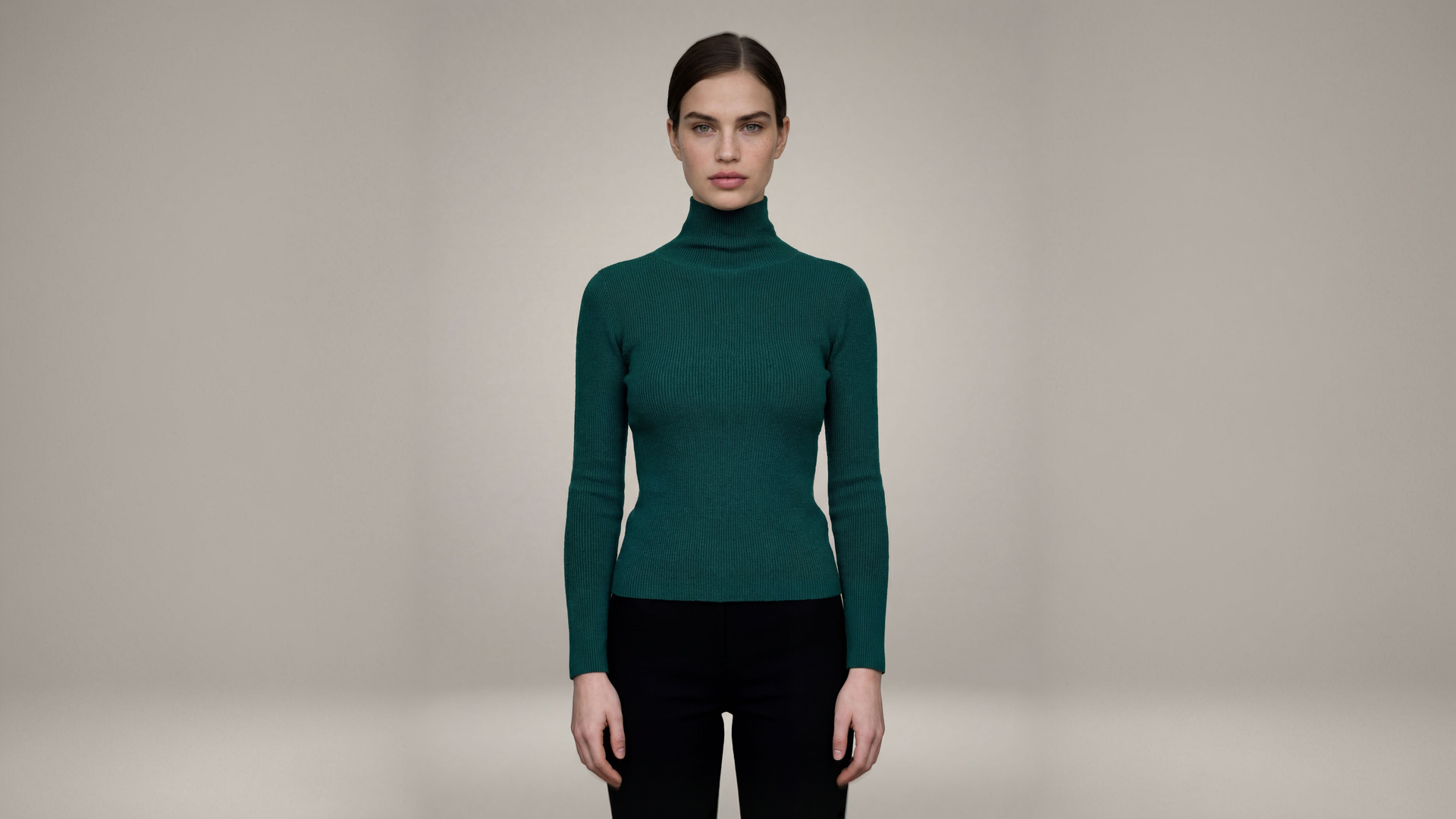 Cashmere Turtle Neck Sweater - Jade
