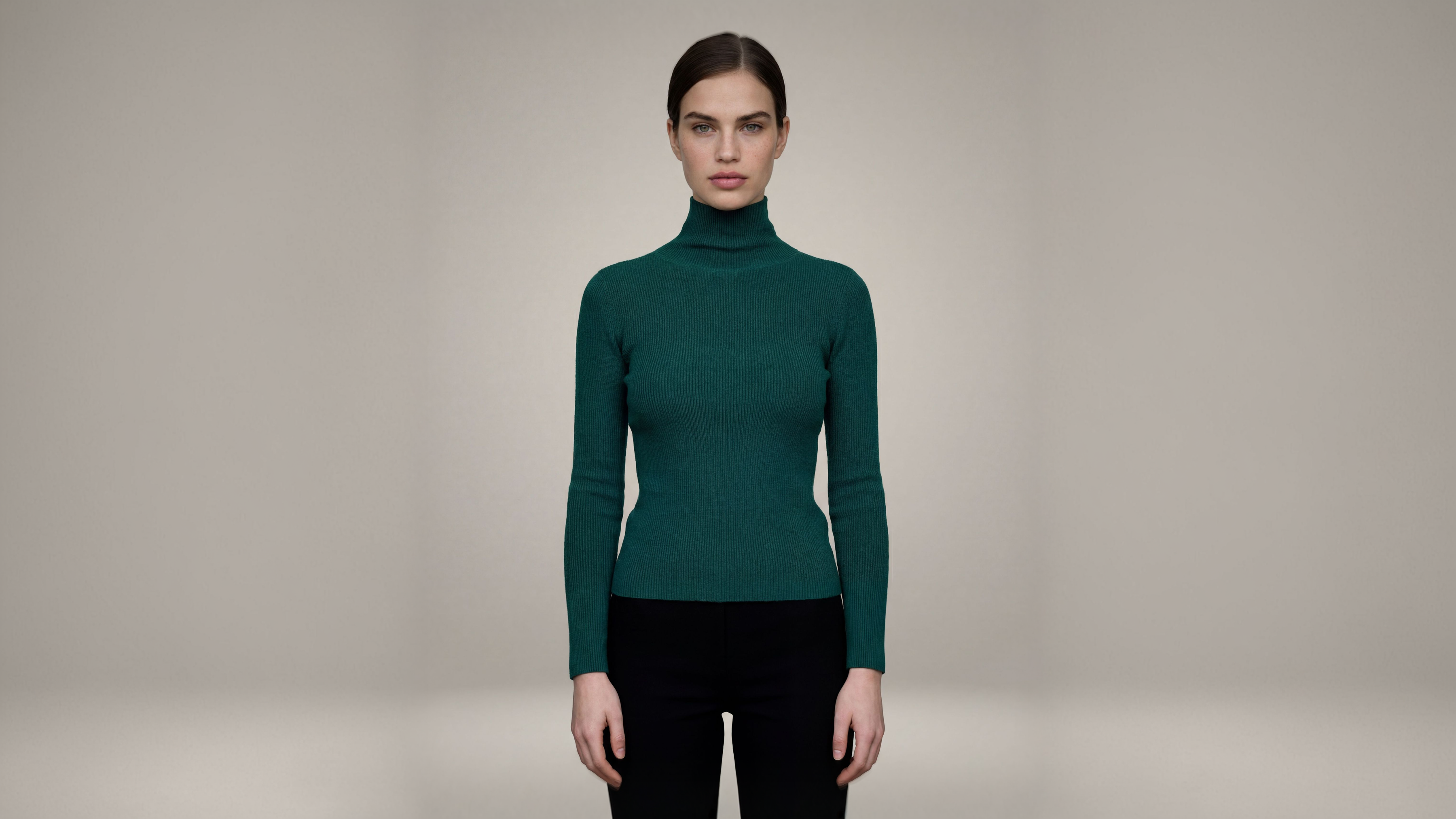 Cashmere Turtle Neck Sweater - Jade