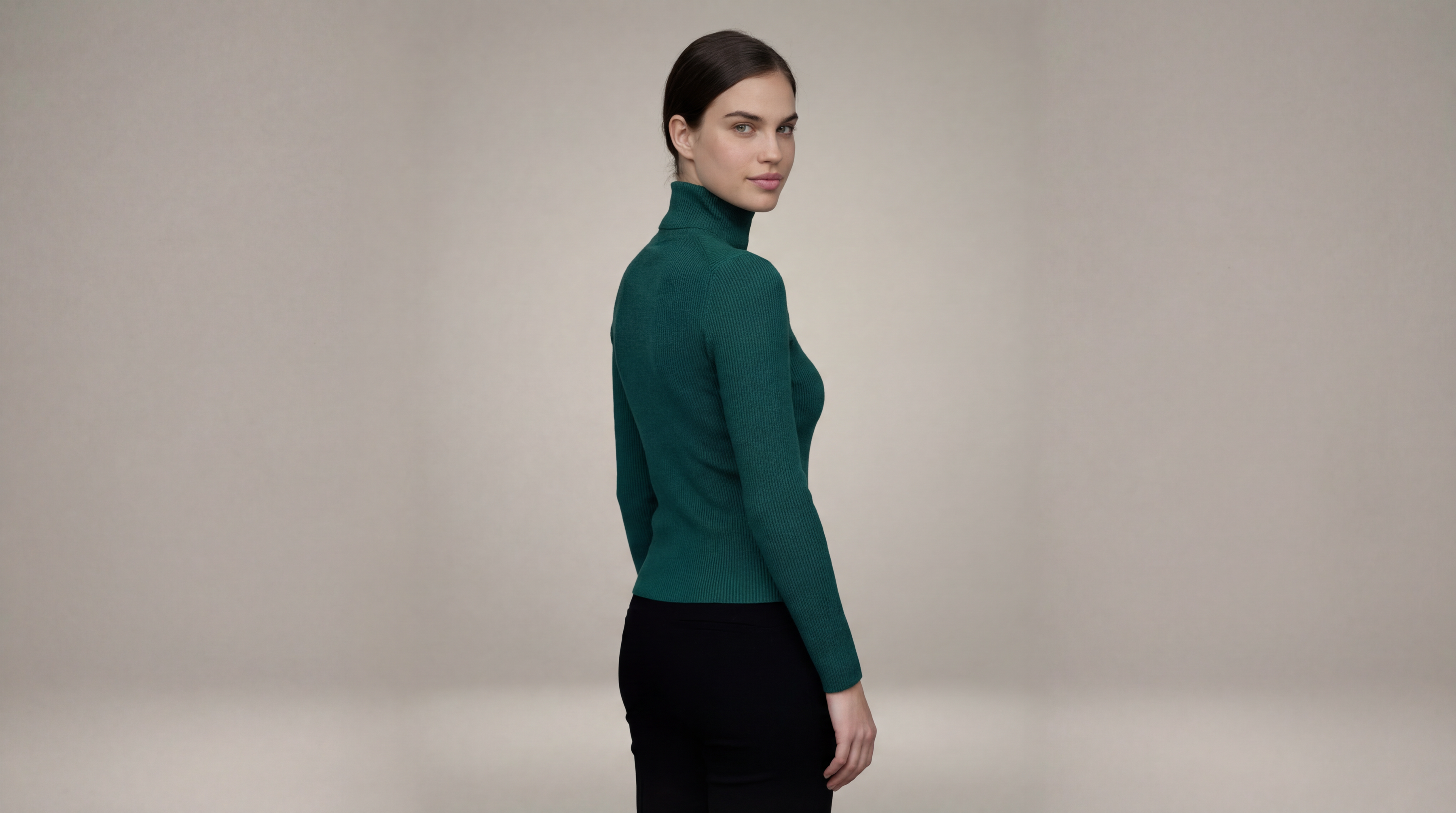 Cashmere Turtle Neck Sweater - Jade