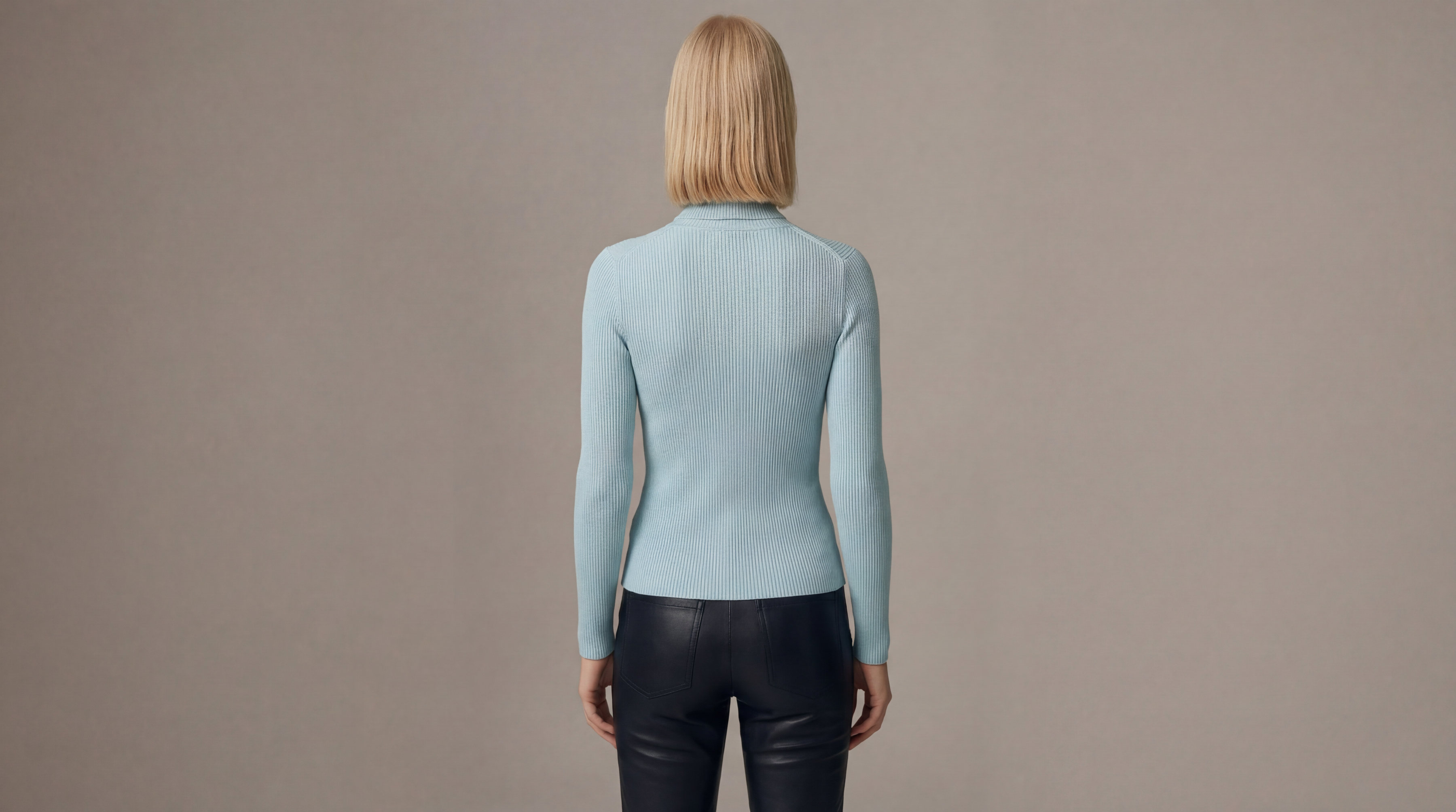 Cashmere Turtle Neck Sweater - Sky Blue