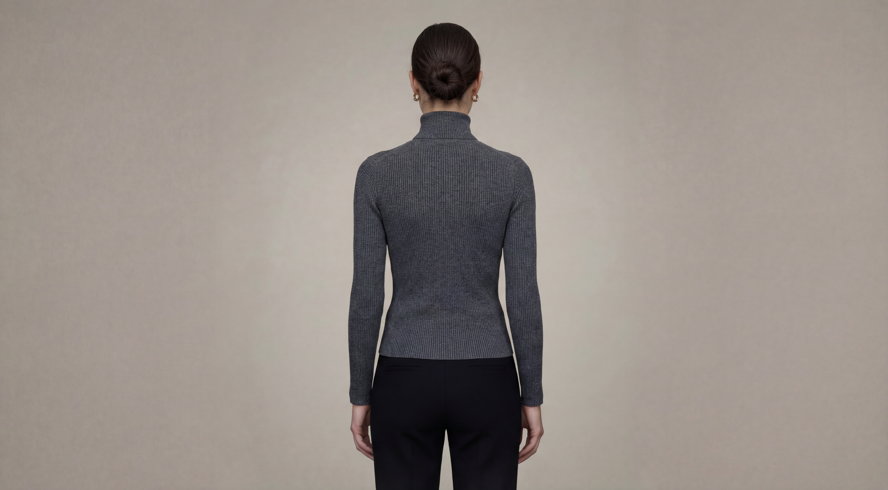 Cashmere Turtle Neck Sweater - Slate