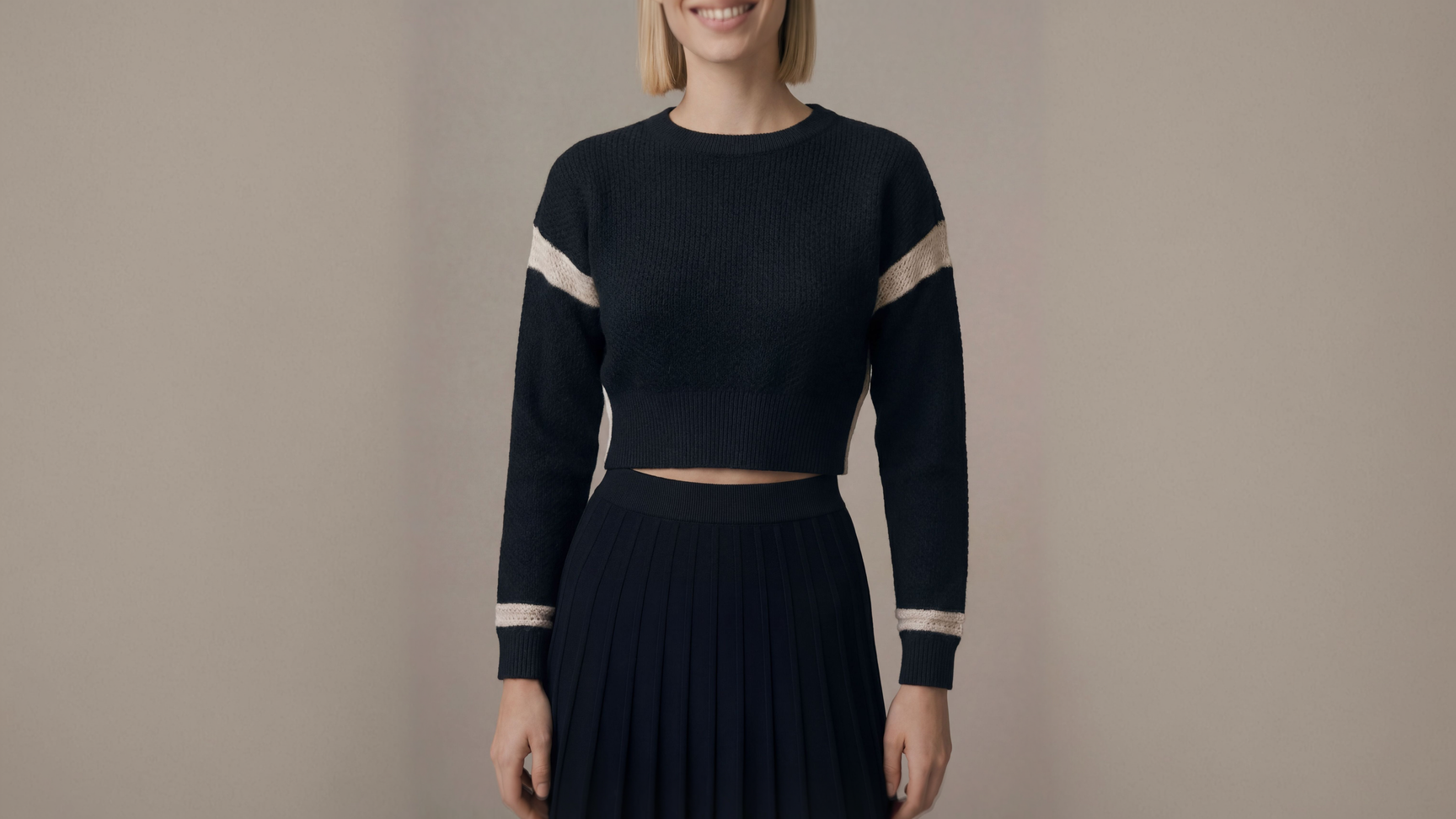 Cashmere & Wool Cropped Sweater