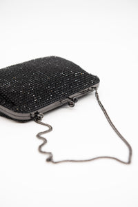 Crystal Mesh Clutch - Black