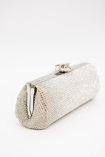 Load image into Gallery viewer, White Crystal Mesh Clutch