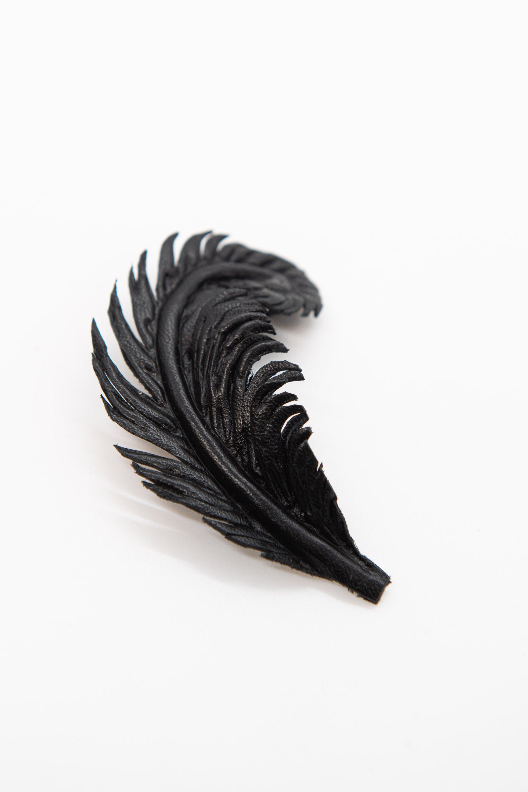 Black Leather Lapel Pin