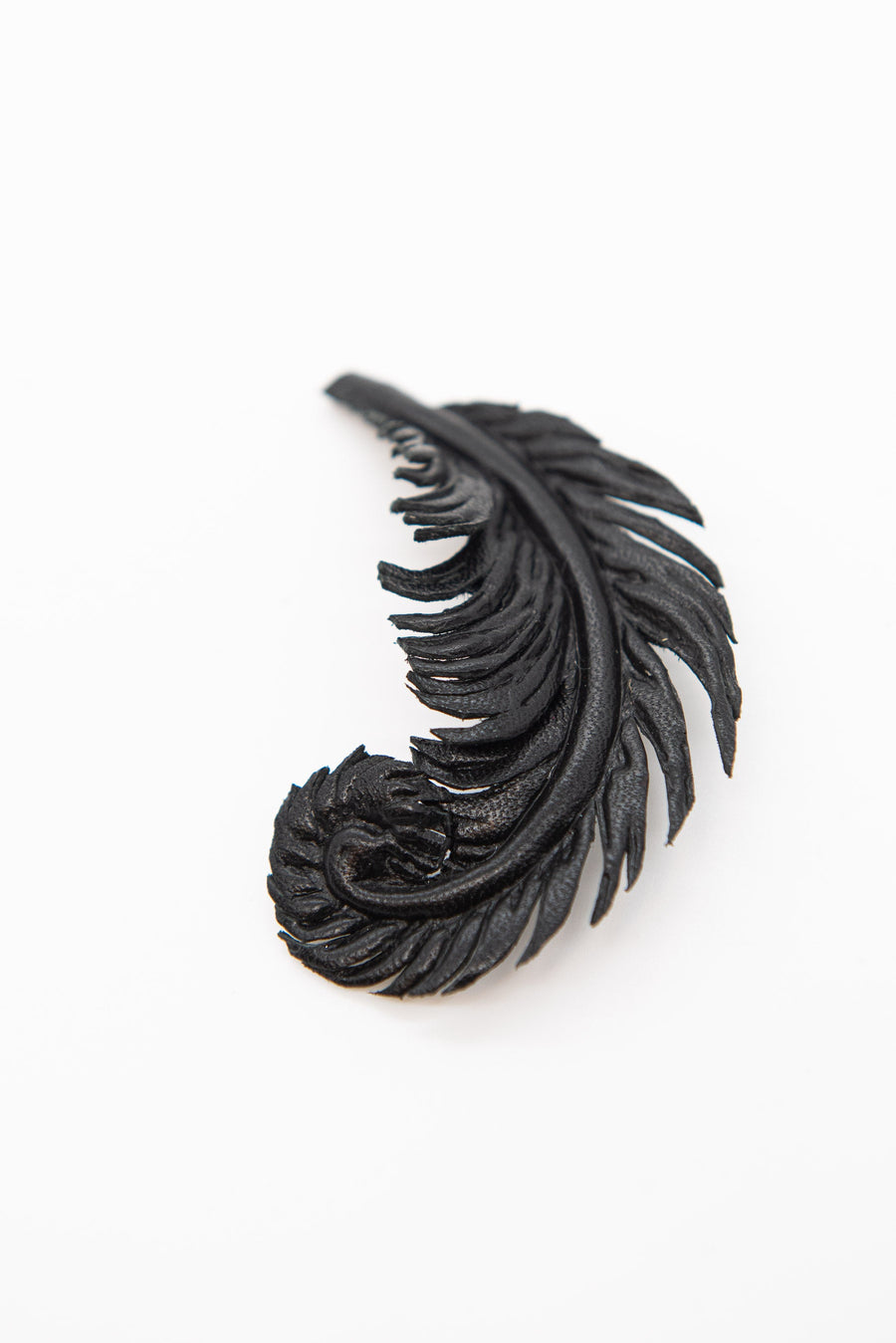 Black Leather Lapel Pin