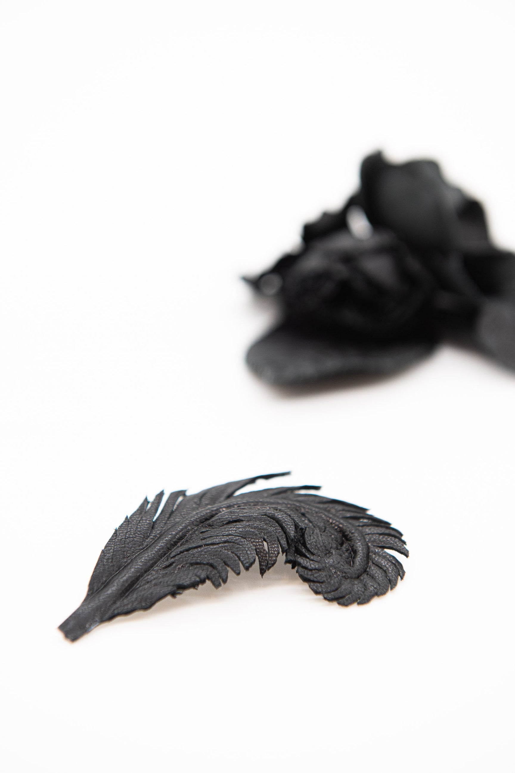 Black Leather Lapel Pin