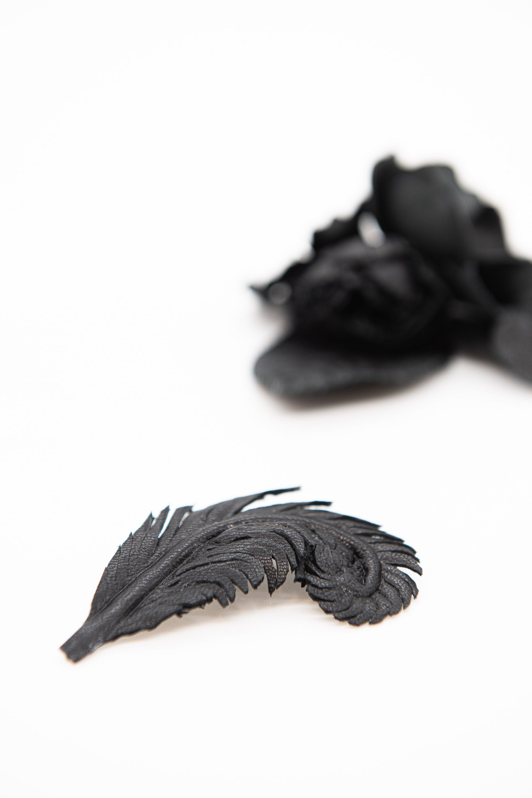 Black Leather Lapel Pin