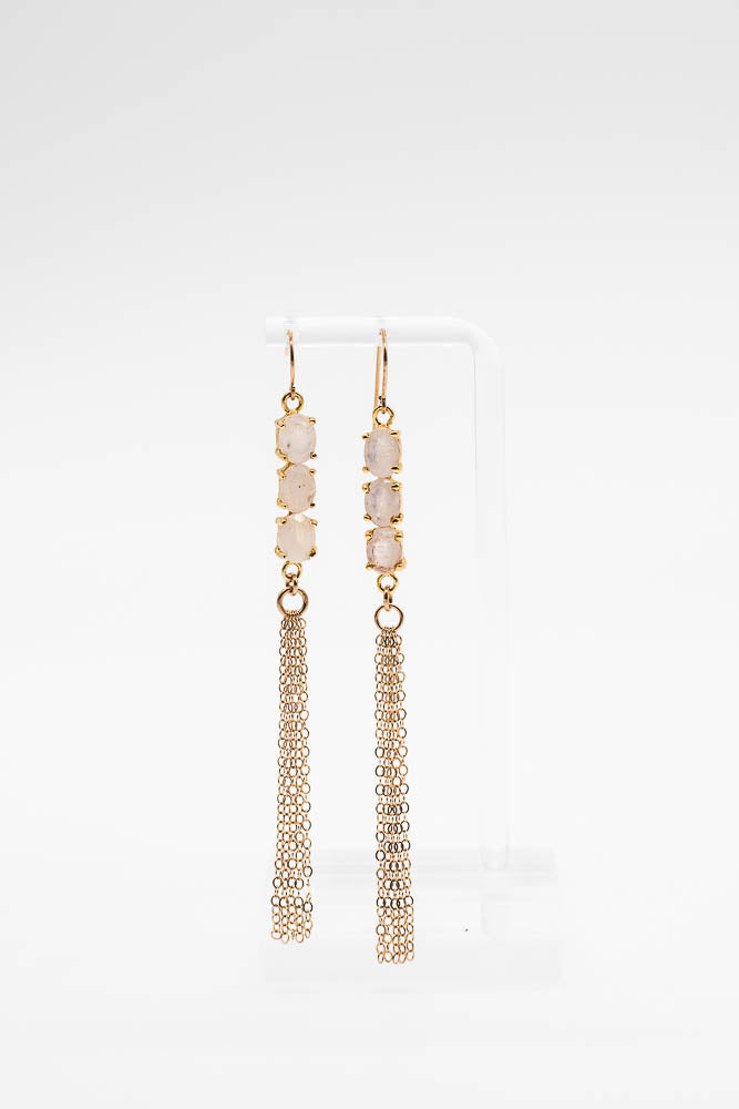 Stone Chain Earrings