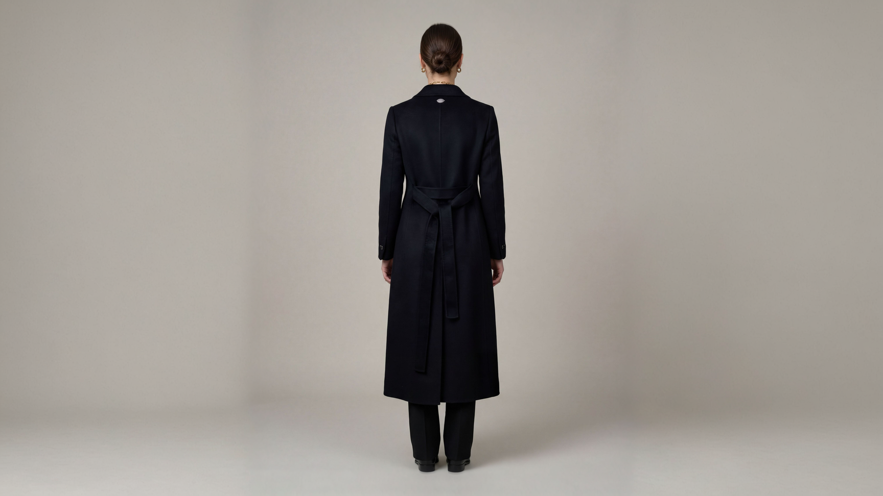 Demi-Couture Cashmere Double Breasted Overcoat - Black