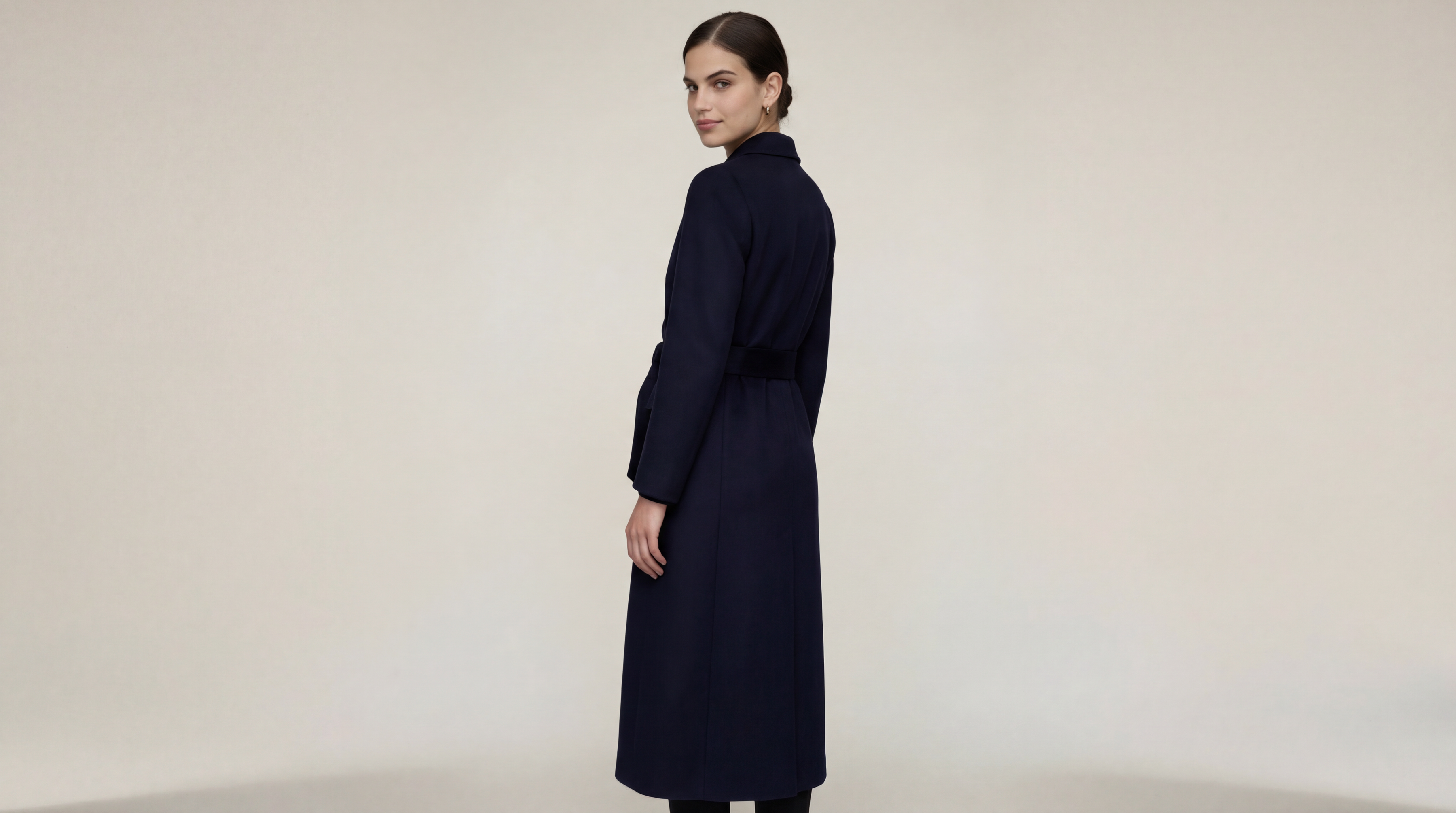 Demi-Couture Cashmere Double Breasted Overcoat - Black