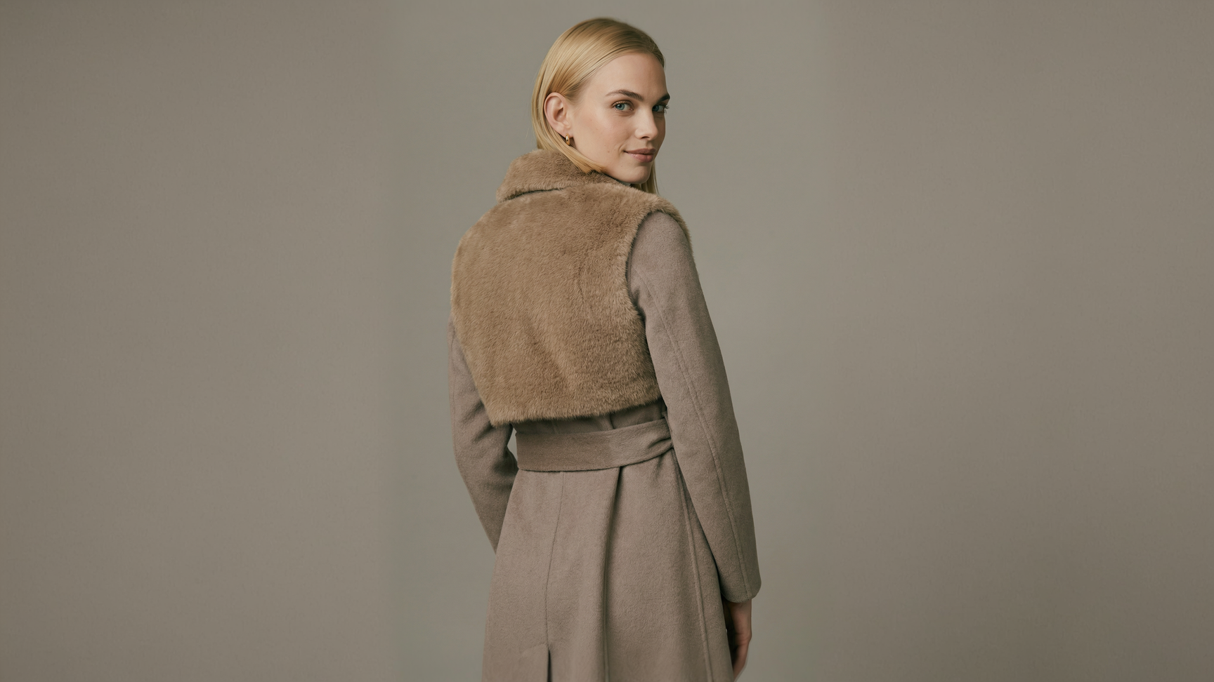 Demi-Couture Fur Trim Overcoat