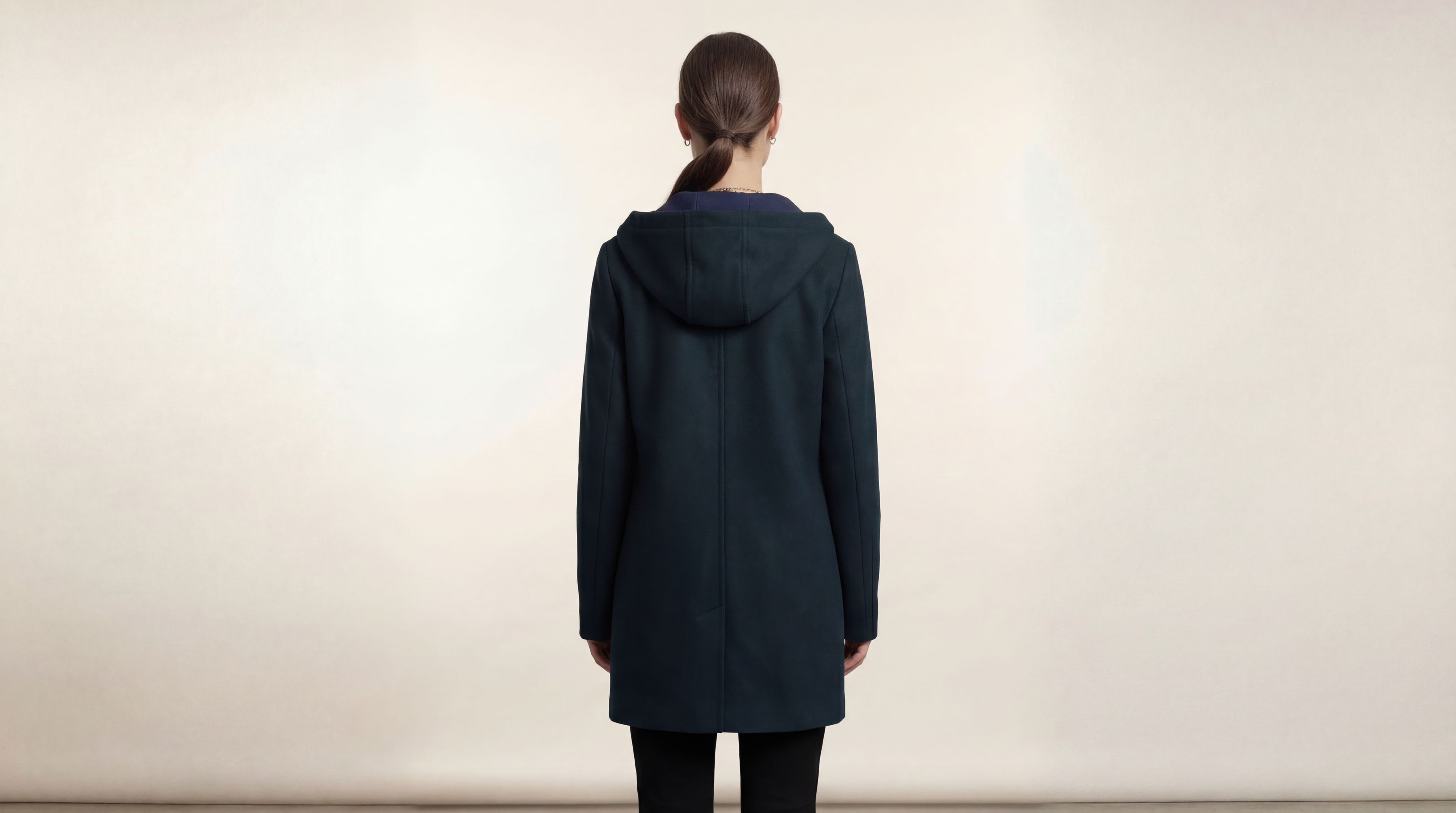 Demi-Couture Hooded Coat - Forest Green
