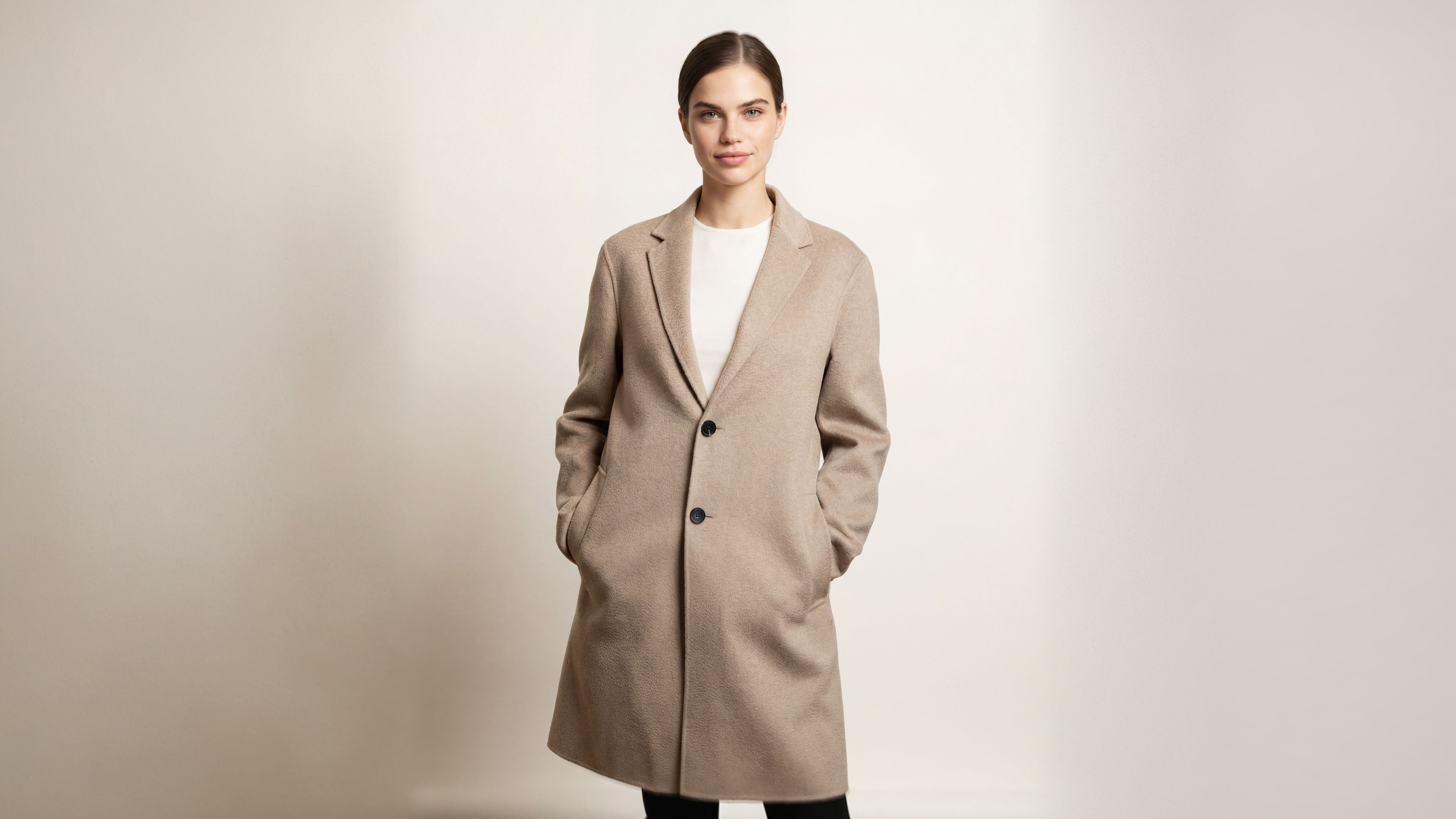 Demi-Couture Oversized Coat - Brown Melange