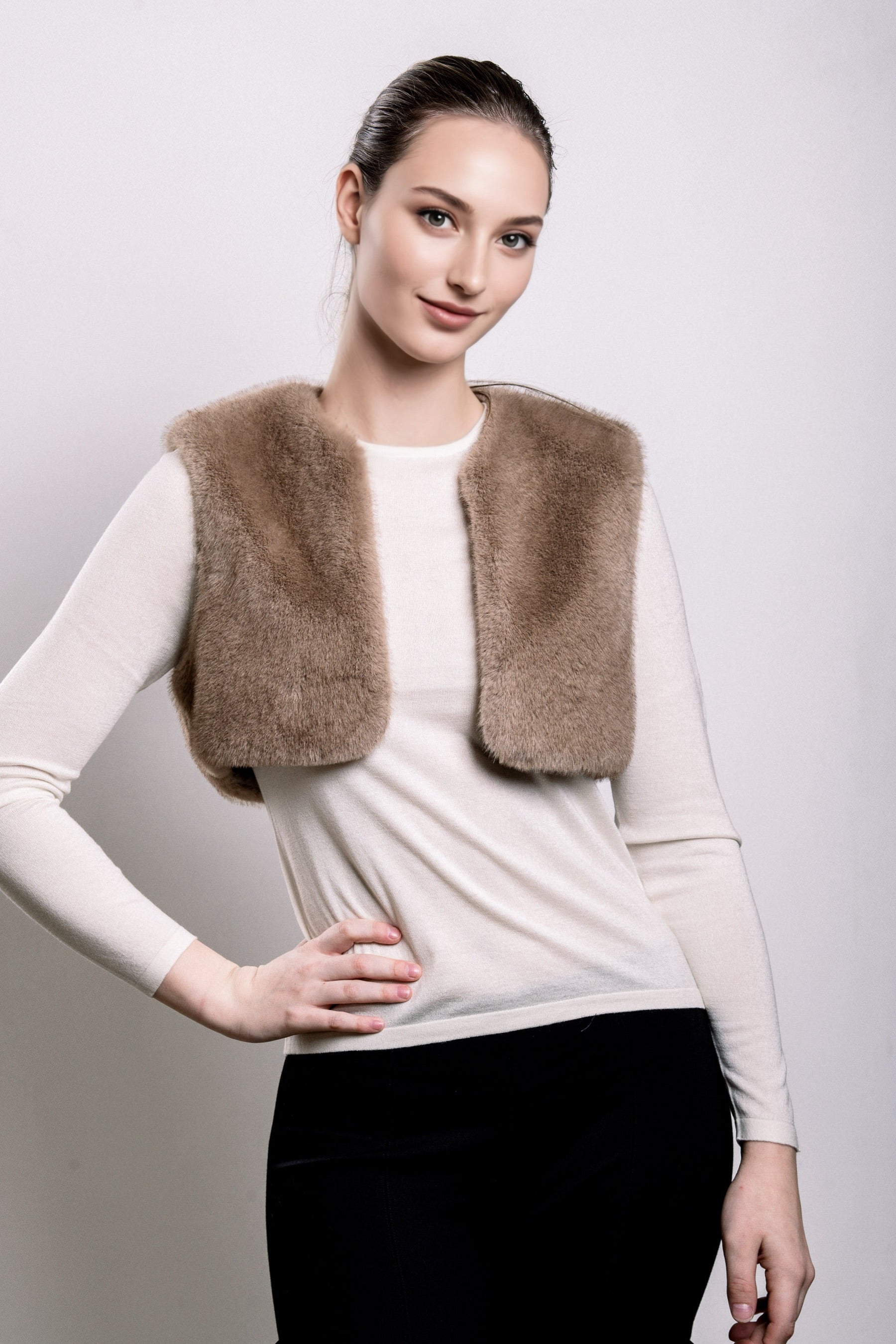 Demi-Couture Fur Trim Overcoat