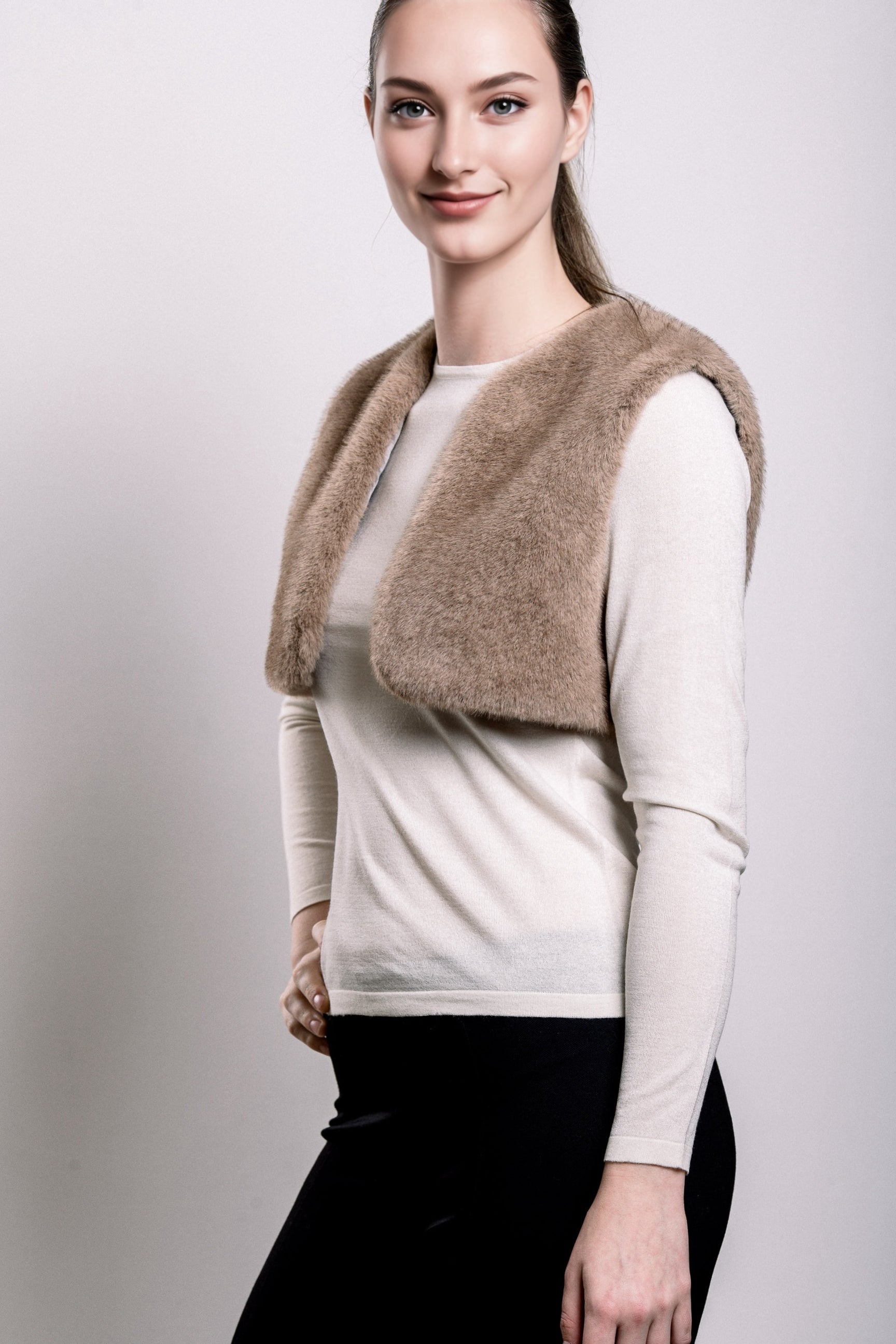 Demi-Couture Fur Trim Overcoat