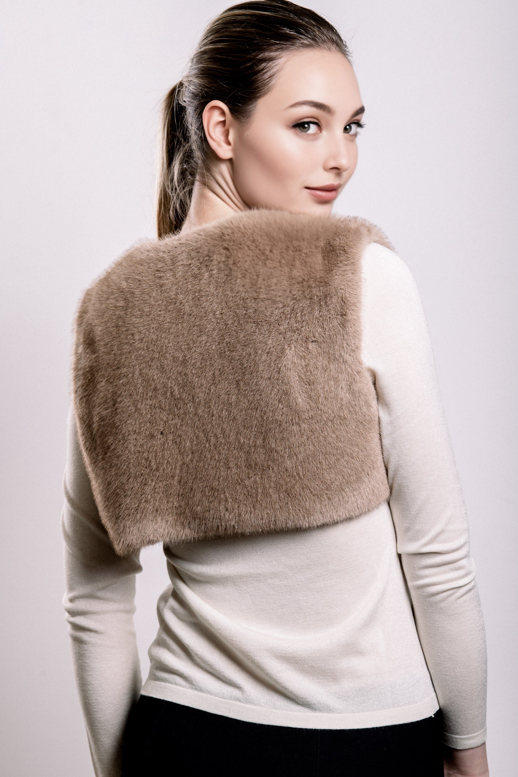Demi-Couture Fur Trim Overcoat