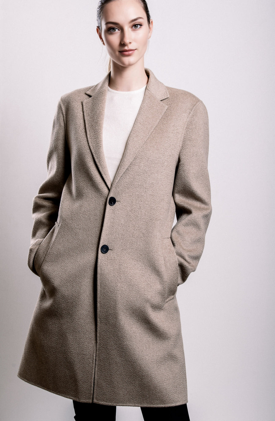 Demi-Couture Oversized Coat - Brown Melange