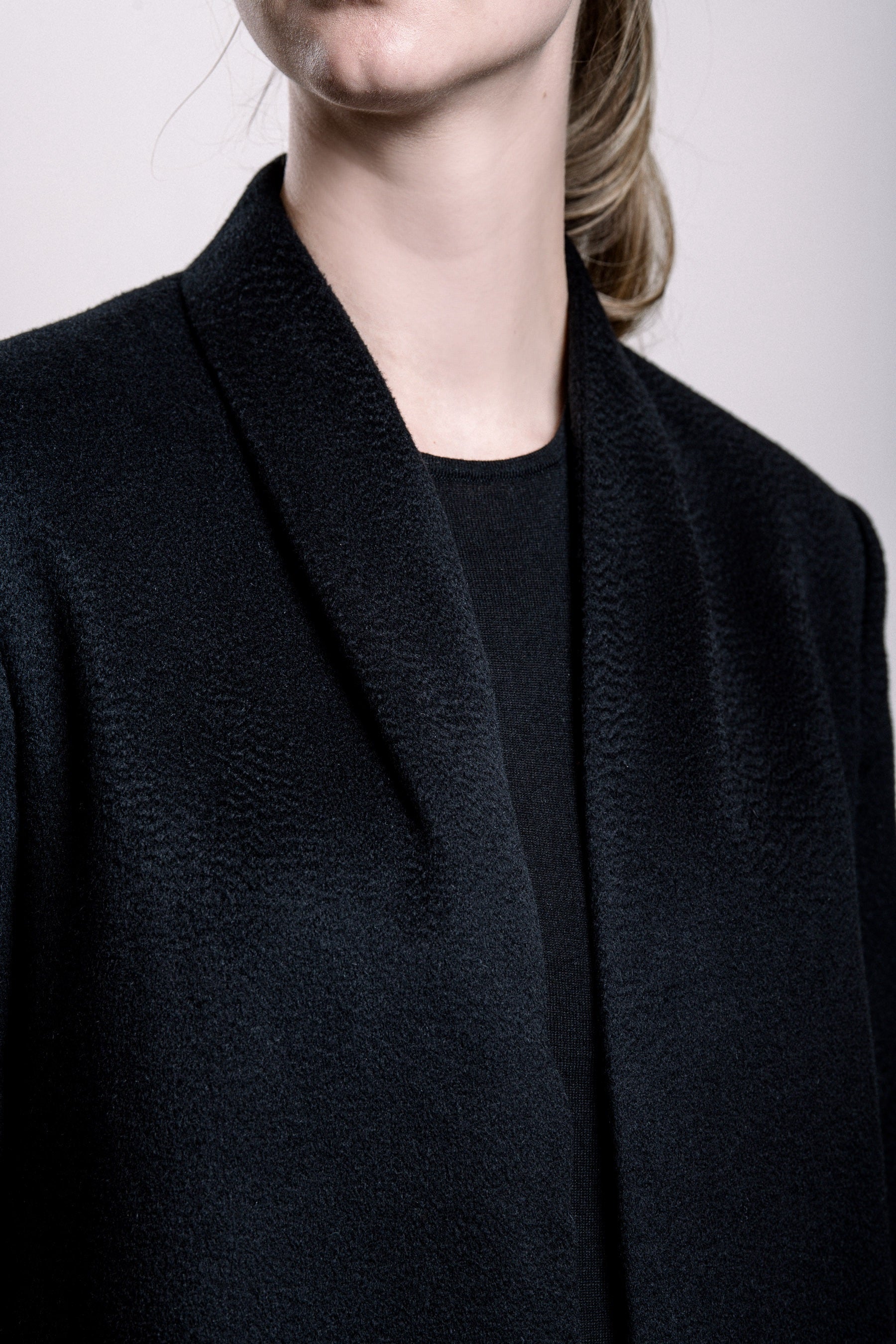 Demi-Couture Cashmere Double Breasted Overcoat - Black