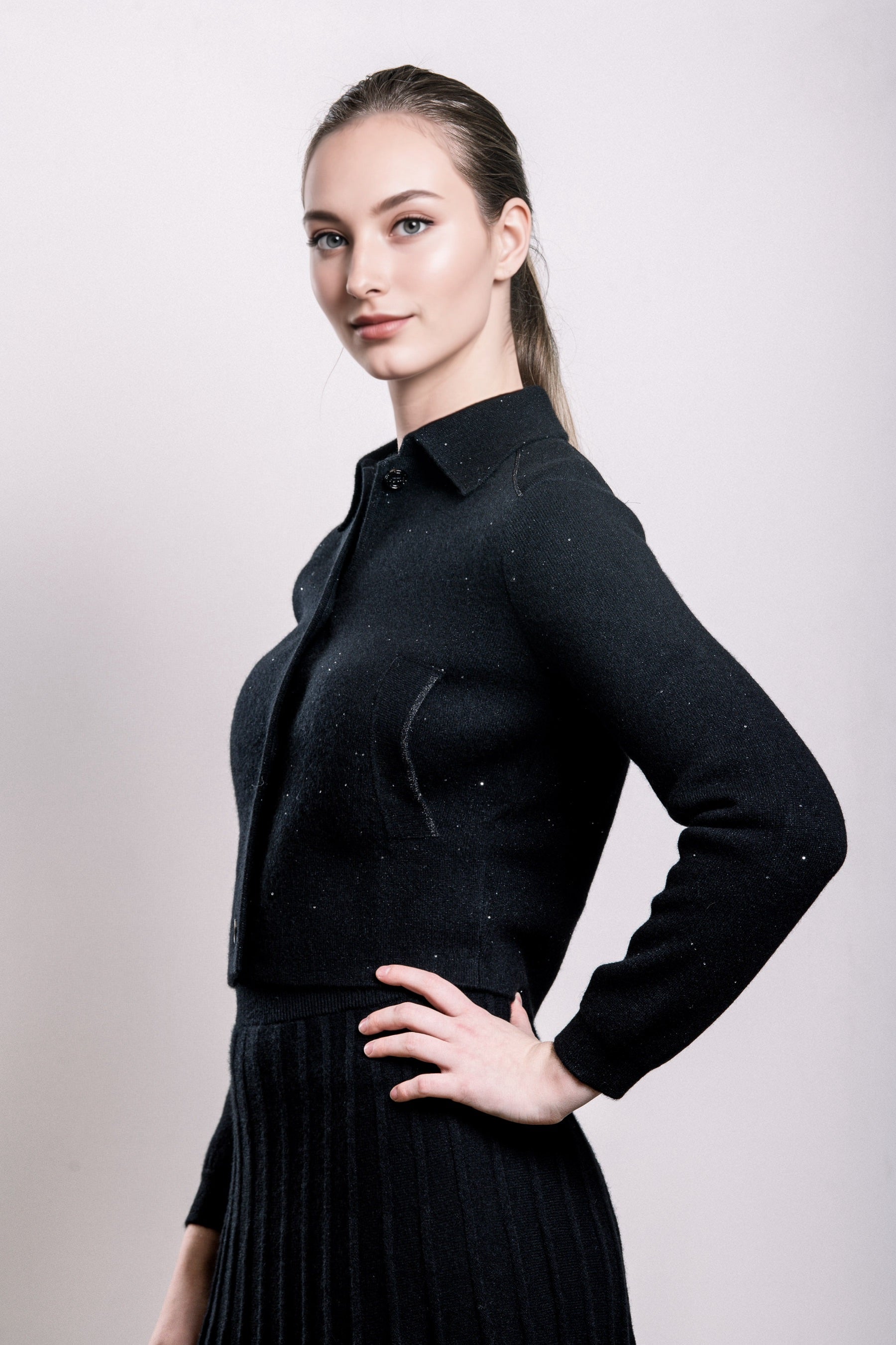 Cashmere & Yarn Cropped Jacket