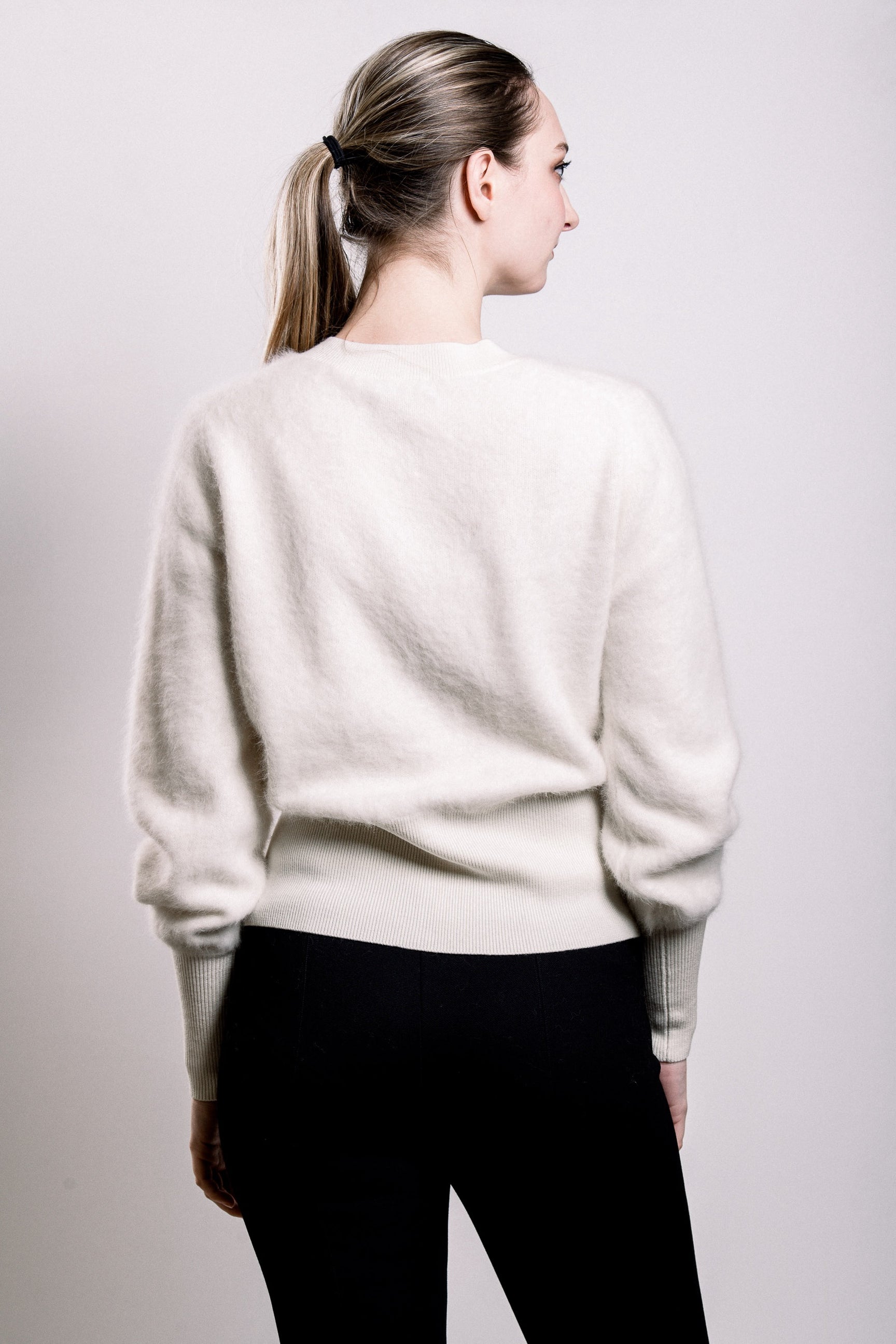 Cashmere & Fox Cardigan - White