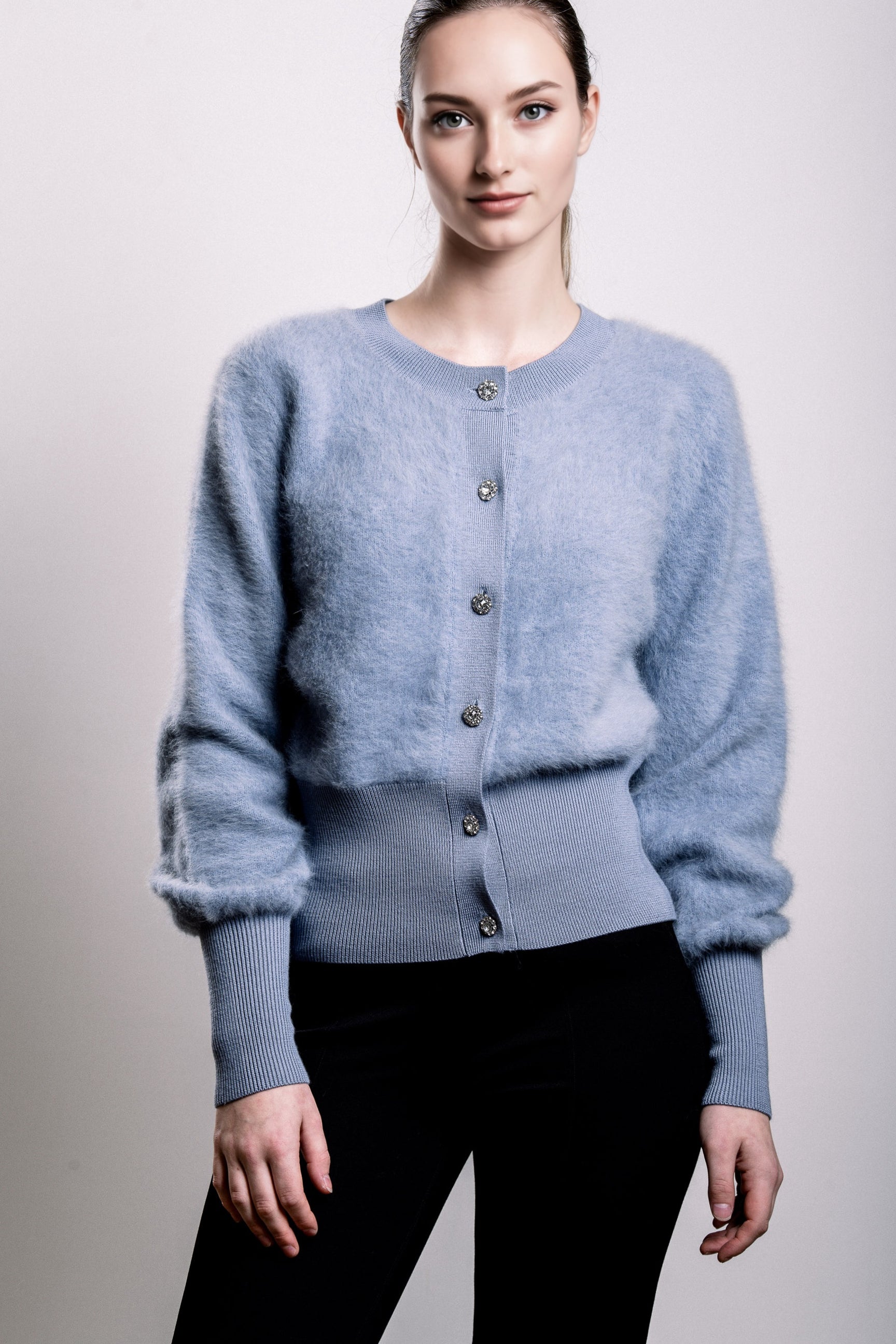 Cashmere & Fox Cardigan - Seattle Sky