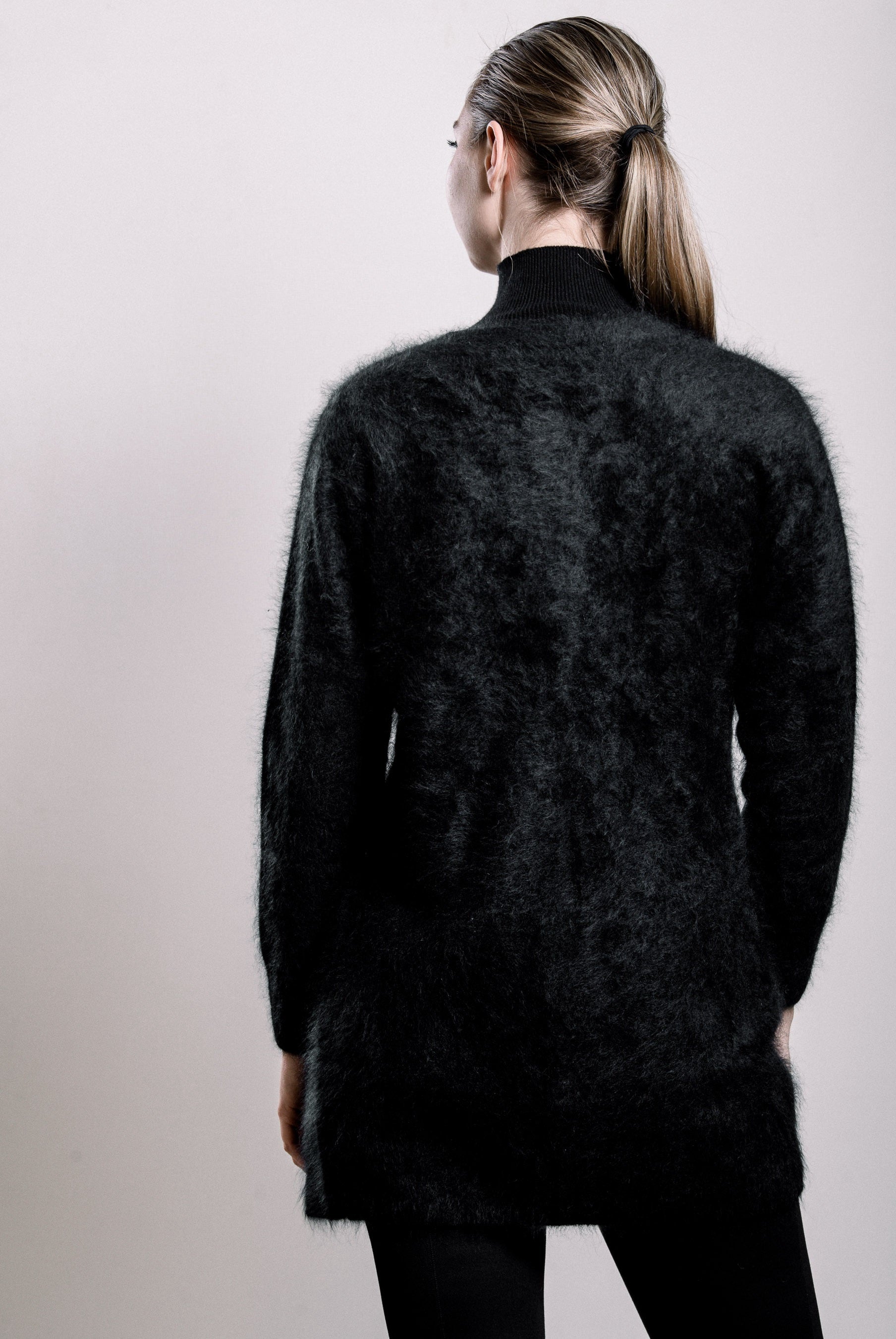 Cashmere French Cardigan - Black