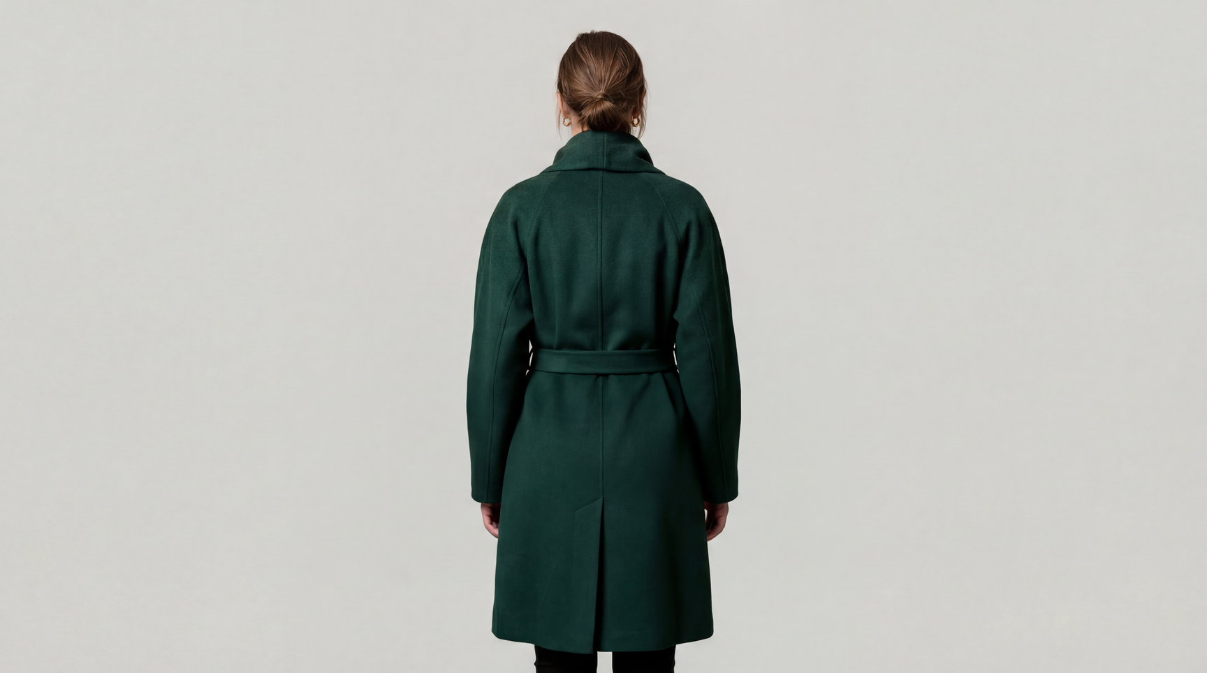 Demi-Couture Cashmere Shawl Collar Overcoat - Emerald