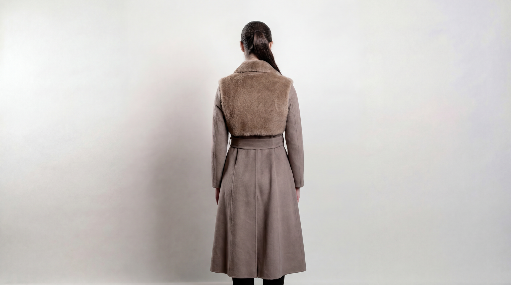 Demi-Couture Fur Trim Overcoat