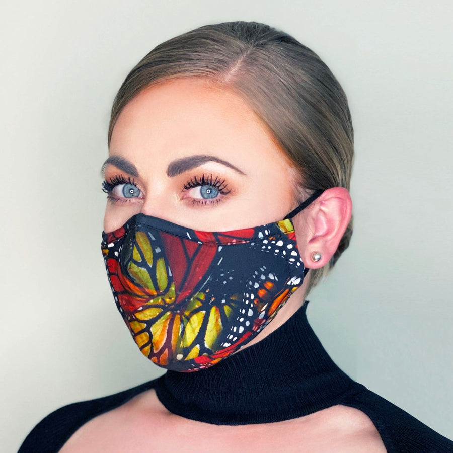 Monarch Orange Face Mask