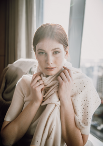 Luly Luxe Signature Cashmere Shawl with Swarovski Crystals