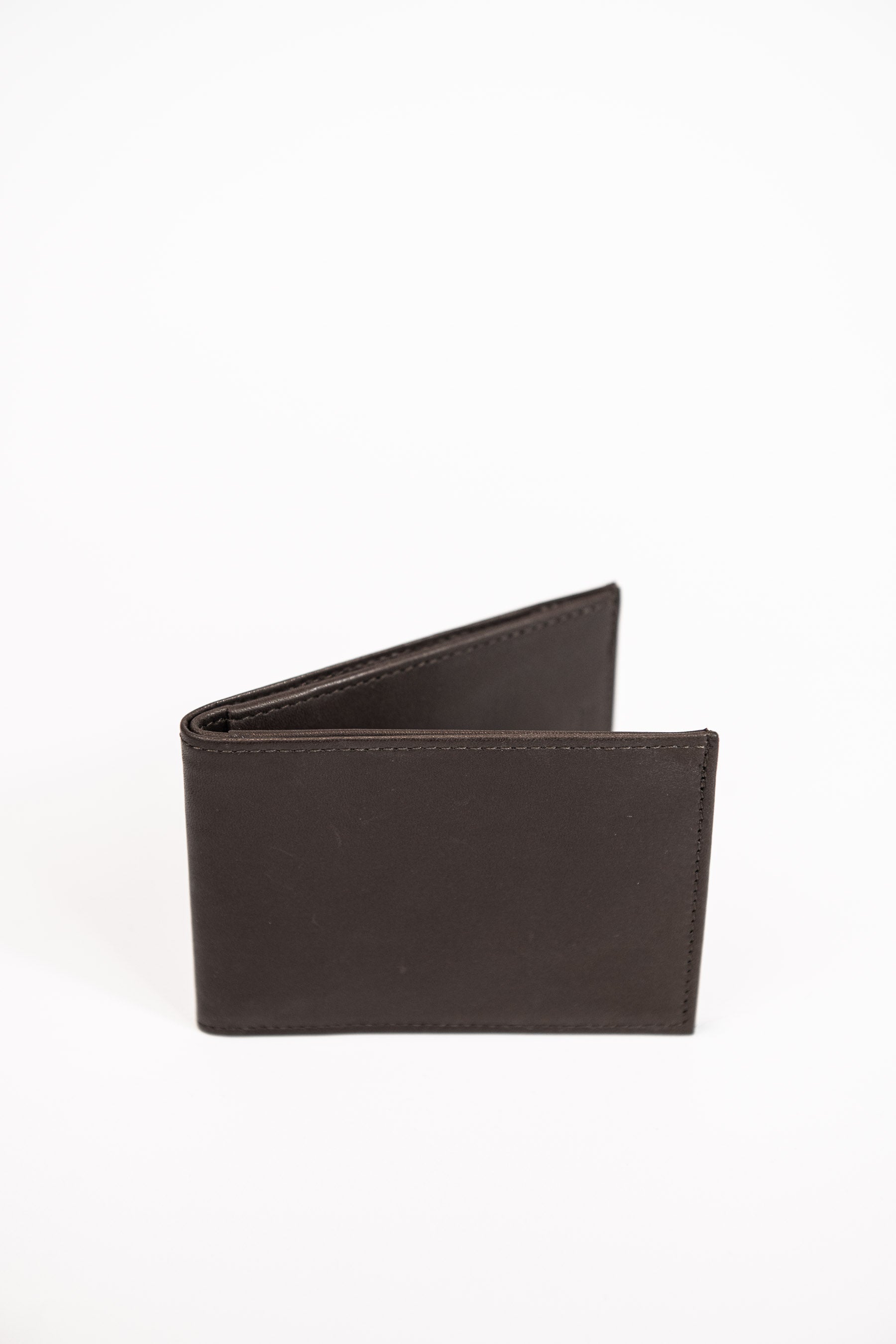 Men's brown smooth leather wallet