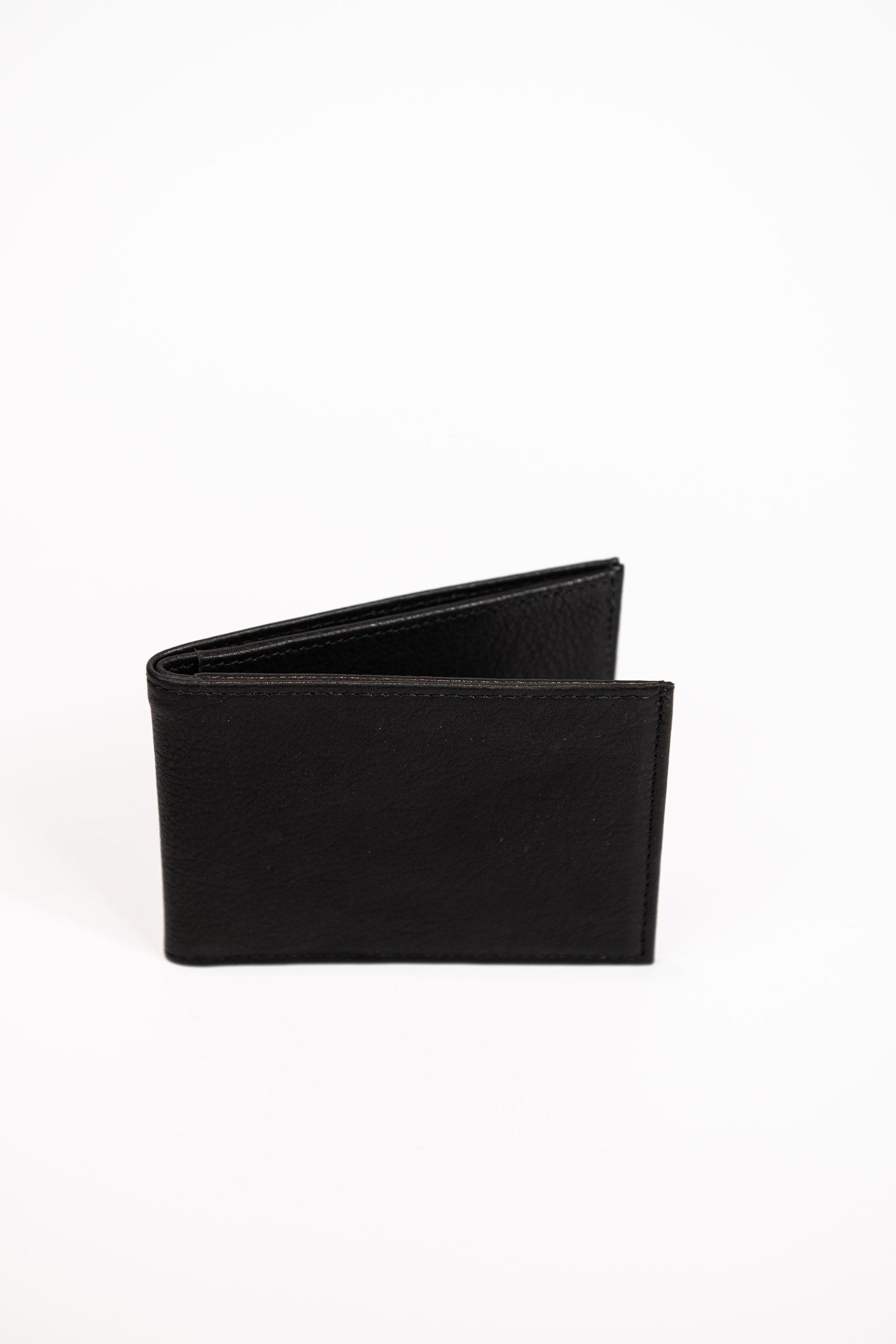 Men's black smooth leather wallet