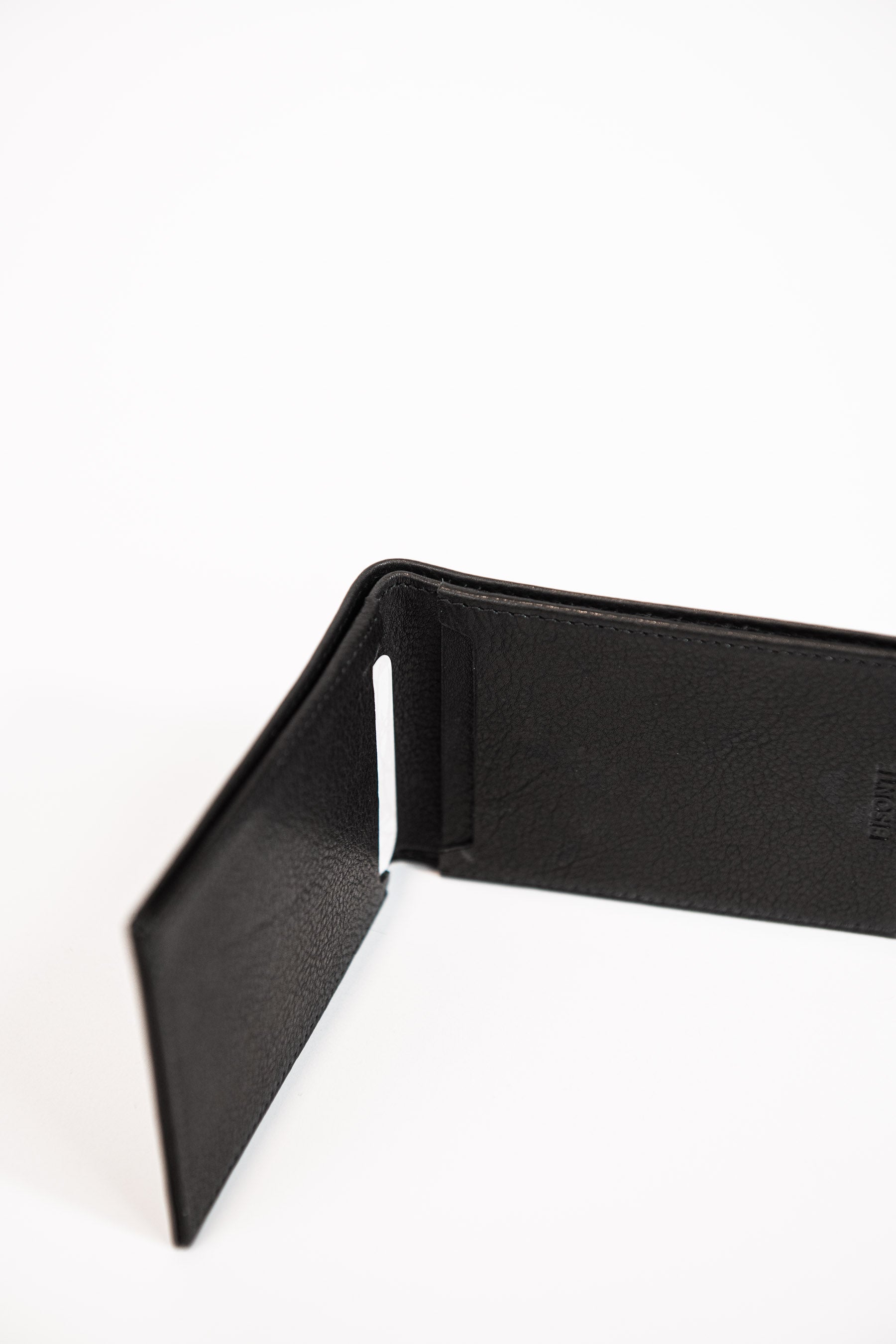 Men's black smooth leather wallet