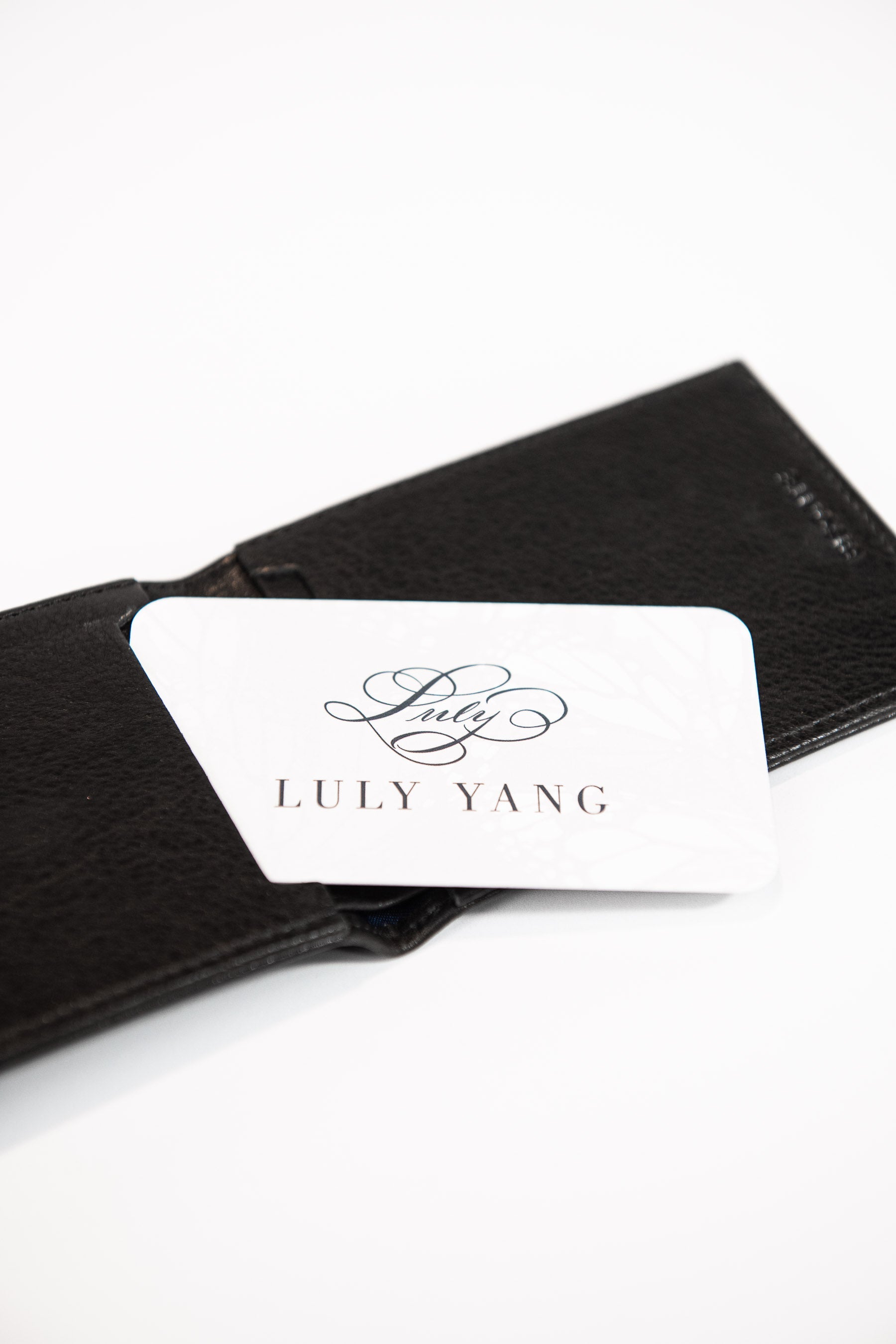 Men's black smooth leather wallet