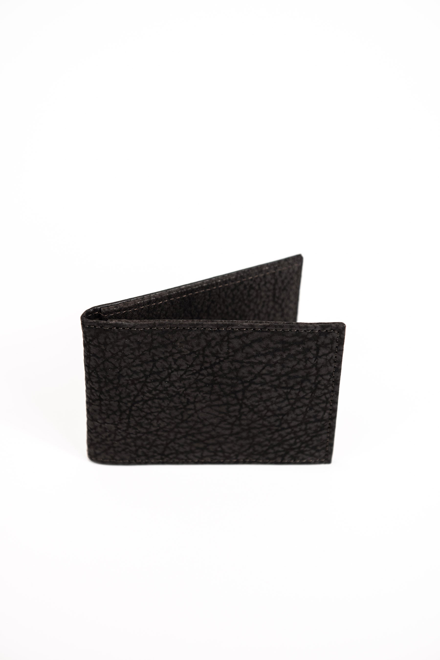 Men's black full grain leather wallet