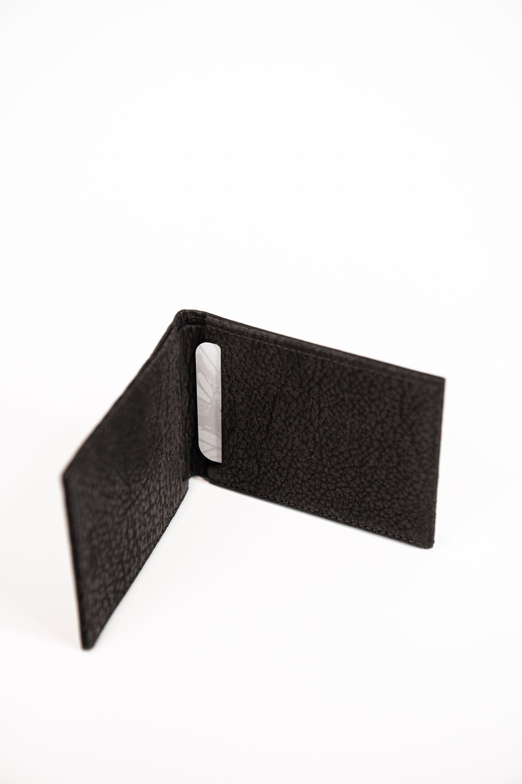 Men's black full grain leather wallet