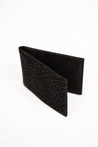 Men's black full grain leather wallet