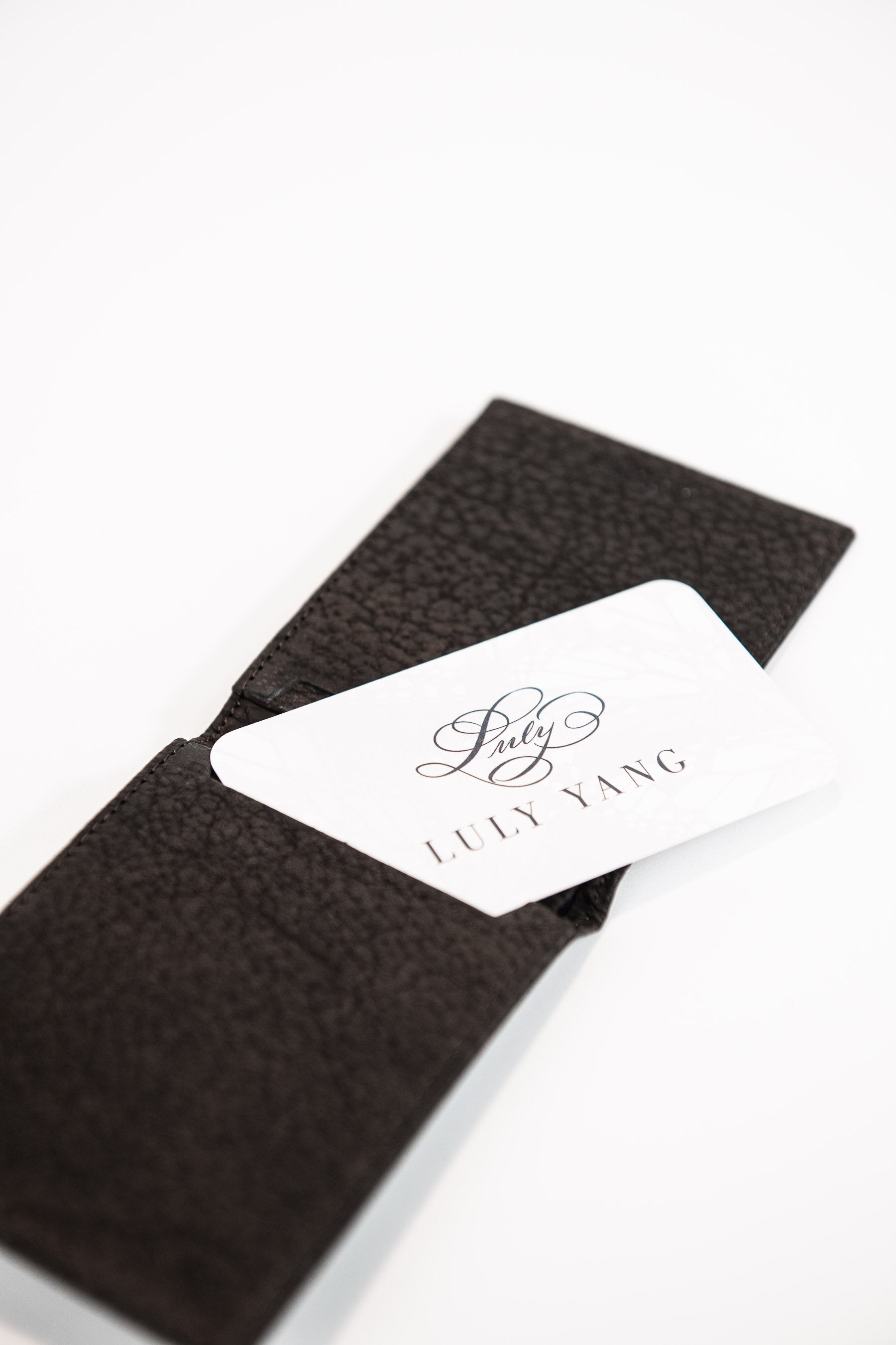 Men's black full grain leather wallet